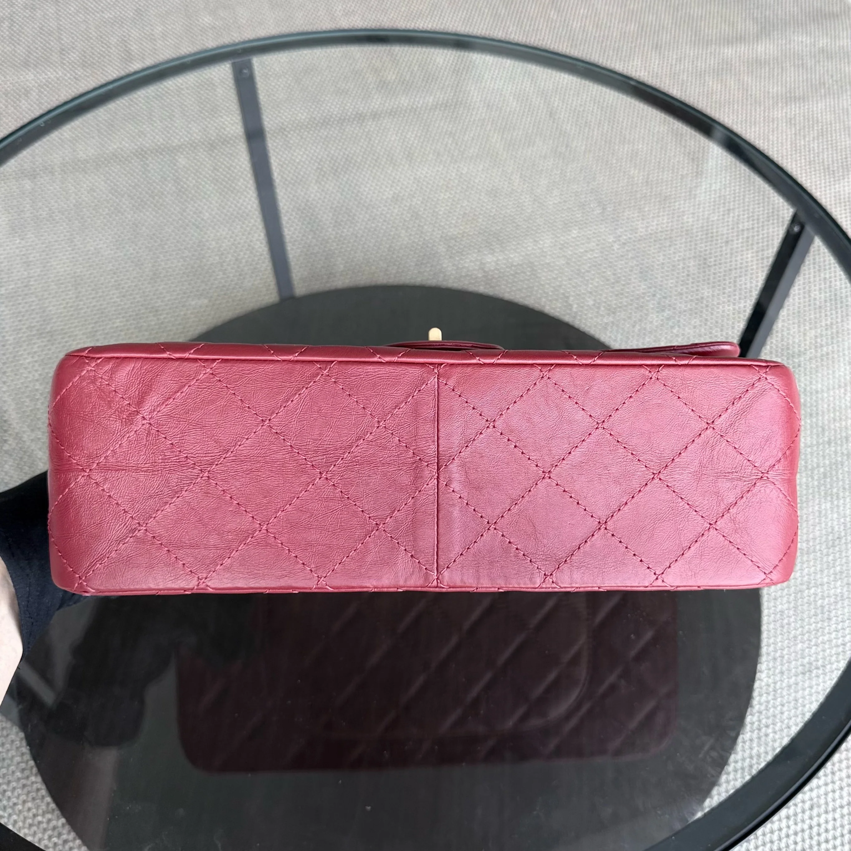 Chanel 2.55 Reissue 227 - Quilted Aged Calfskin Dark Red Gold Hardware Series 21