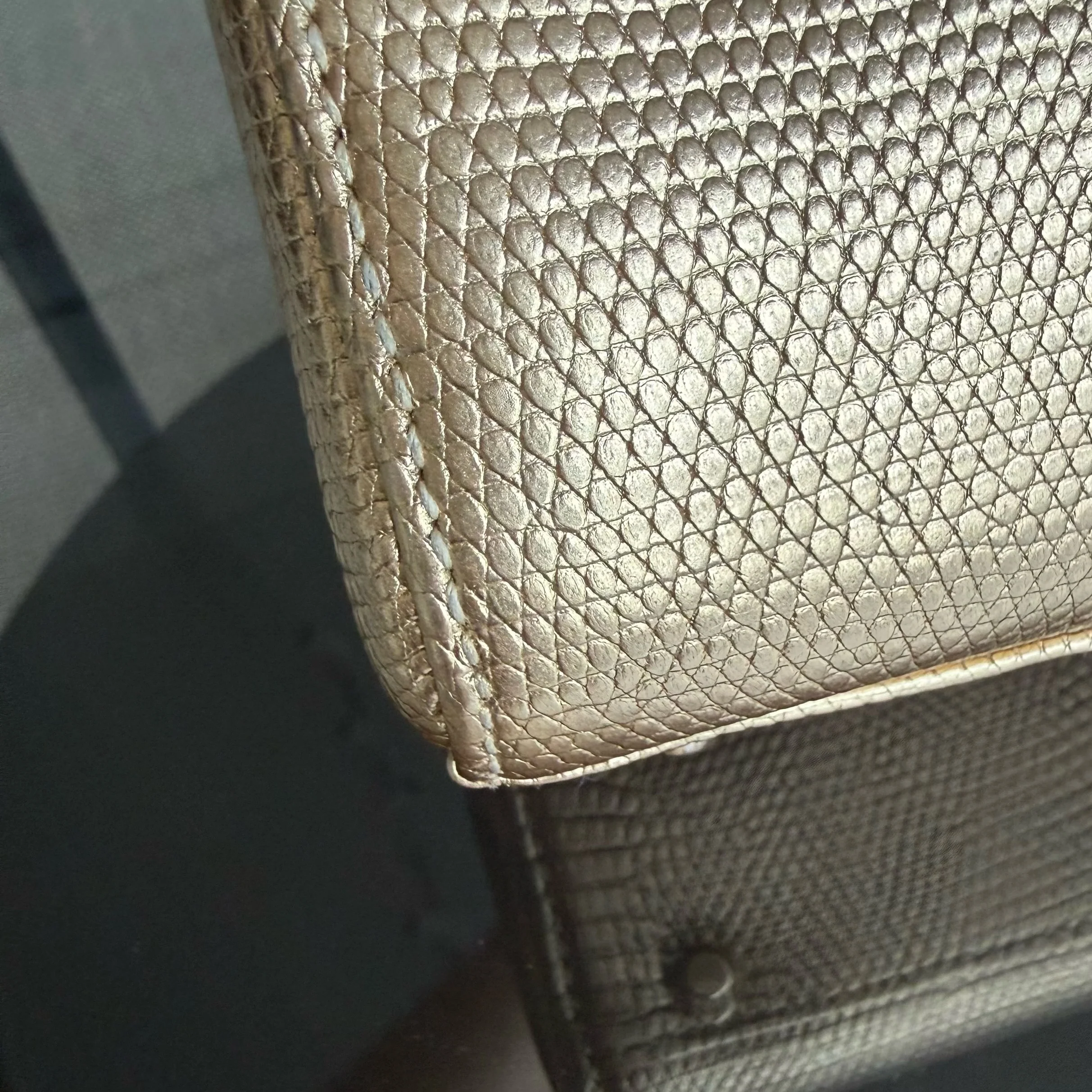 Dior Lady Mini - Exotic Lizard Gold Gold Hardware