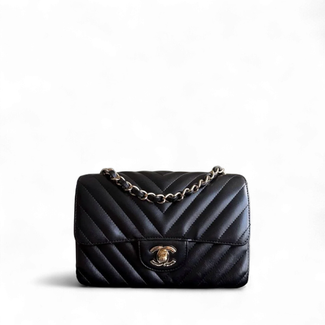 Chanel Classic Flap Mini - Quilted Lambskin Black Gold Hardware Series 26
