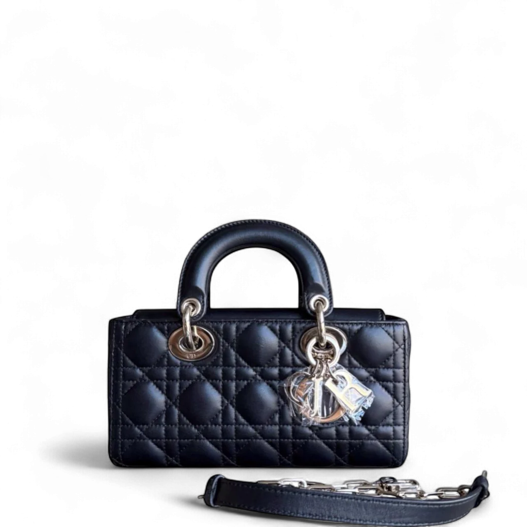 Dior Lady D-Joy Small - Cannage Lambskin Black Gold Hardware Single Strap