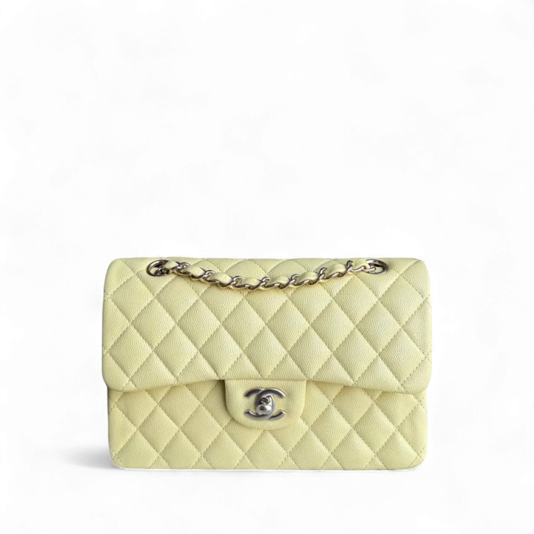 Chanel Classic Flap Small - Caviar 23CM Quilted Grained Calfskin Yellow Gold Hardware Series 30