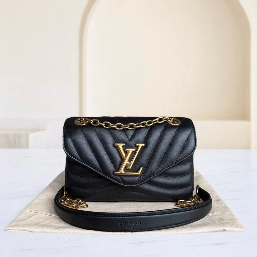 Louis Vuitton New Wave Chain Bag - Black Quilted Calfskin and Aged Gold Hardware