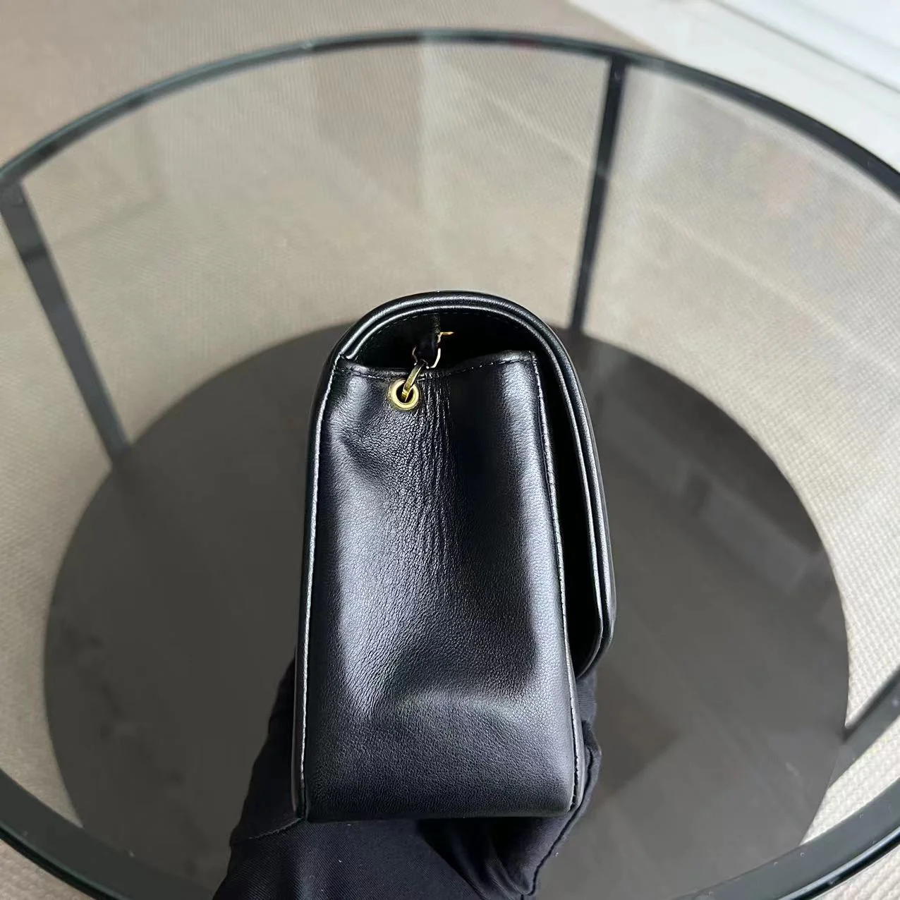 Small Diana Vintage Quilted Lambskin Black 24K Golden Hardware Series 4