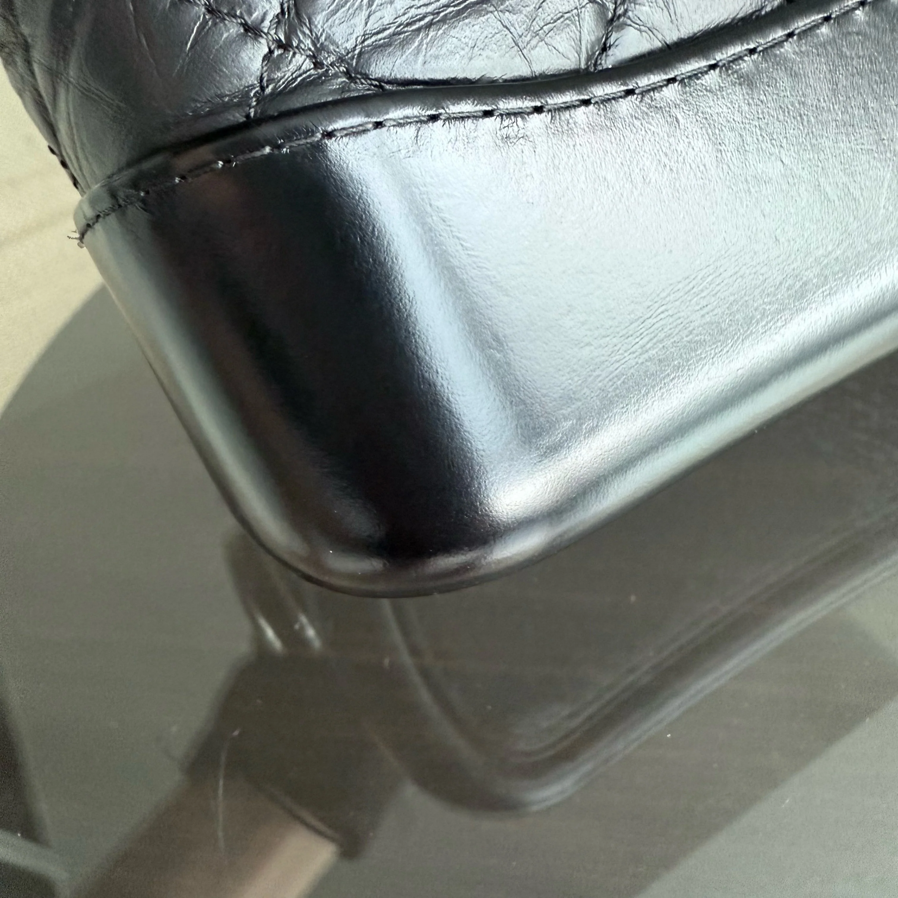 Chanel Gabrielle Small - Quilted Aged Calfskin Black Two-tone Gold Hardware