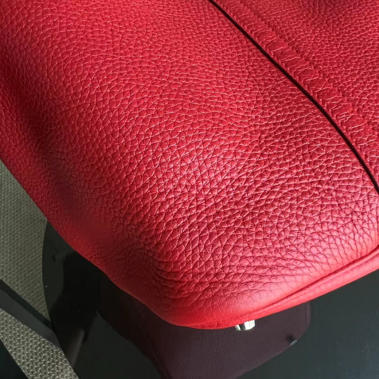 Hermes Picotin 22 - Clemence Red Silver Hardware