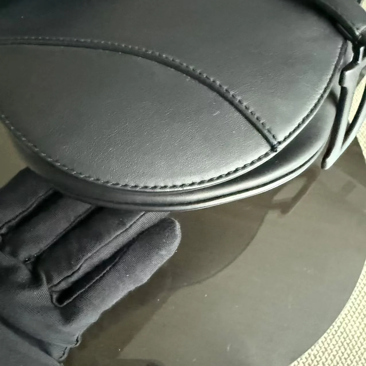 Dior Saddle Medium - All Black Calfskin Shoulder Bag