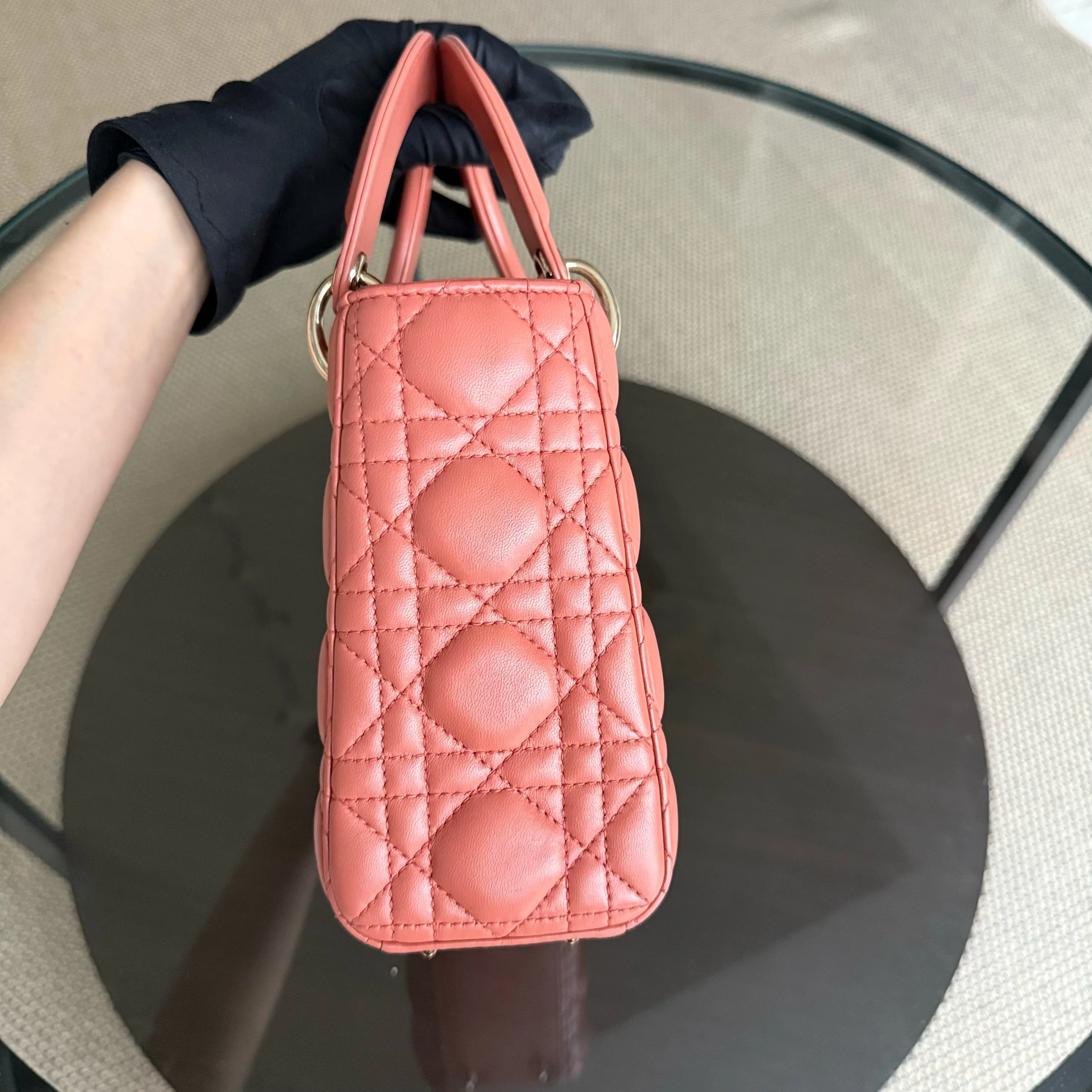 Dior Lady Small ABC Flap - Cannage Lambskin Caramel Gold Hardware MyABC