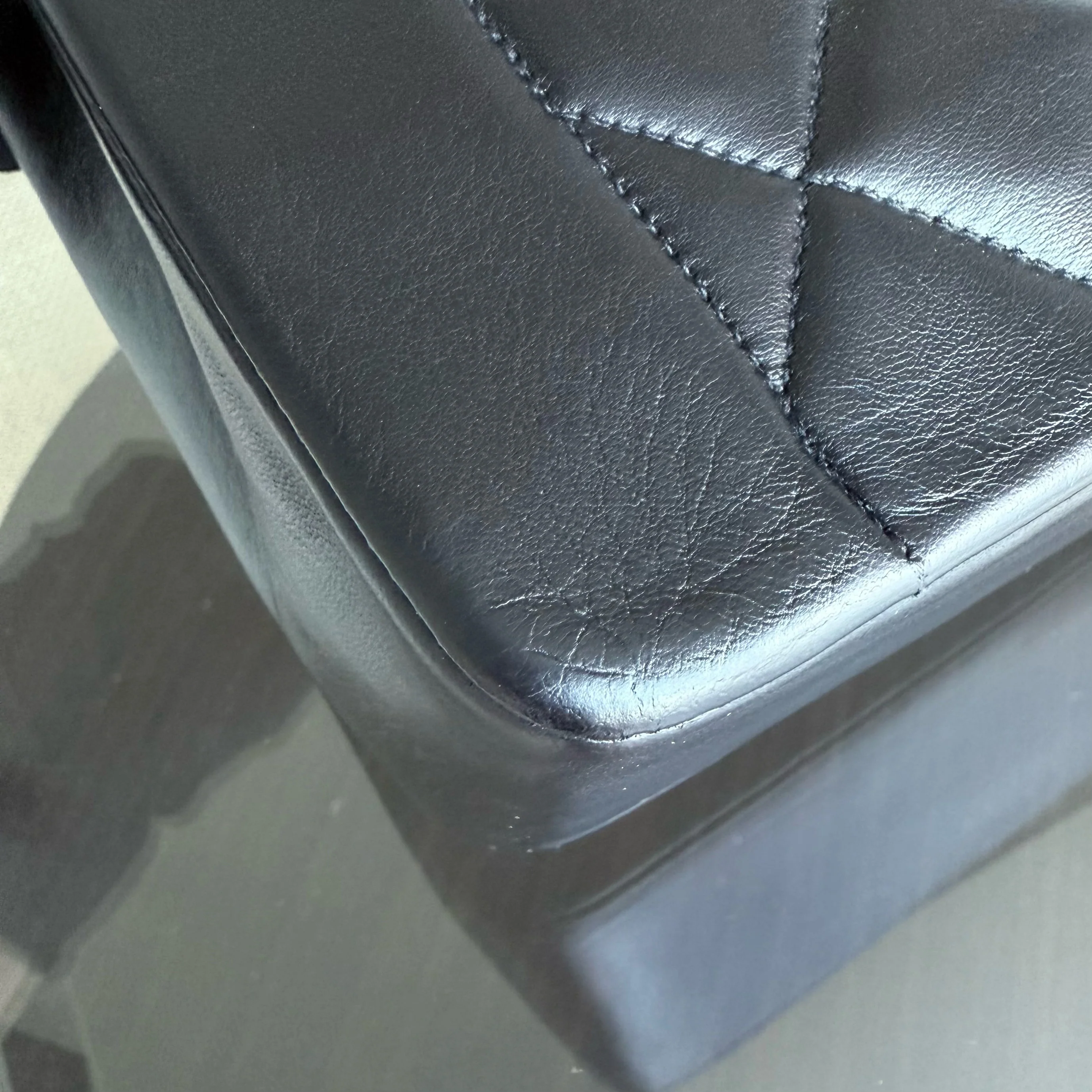 Chanel Diana Vintage - 25CM Quilted Lambskin Black Gold Hardware Series 2