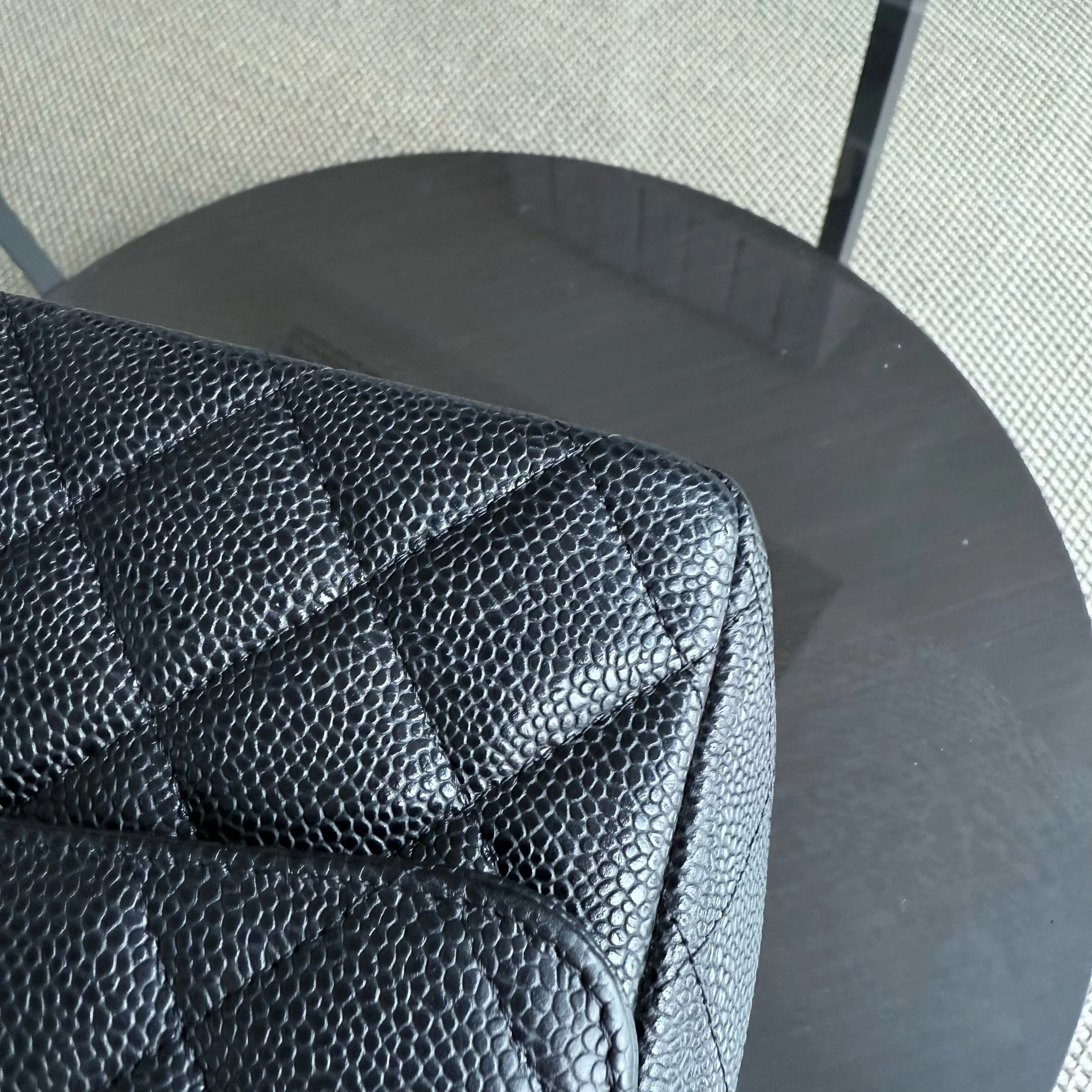 Chanel Classic Flap Maxi - Caviar Double Flap 33CM Quilted Black Gold Hardware Series 15