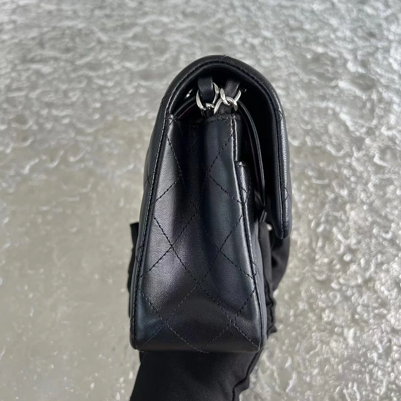 *2019 Receipt* Chanel Small Classic Flap Double Flap 23CM Quilted Lambskin Black Silver Hardware Series 27 - Best Luxury Designers