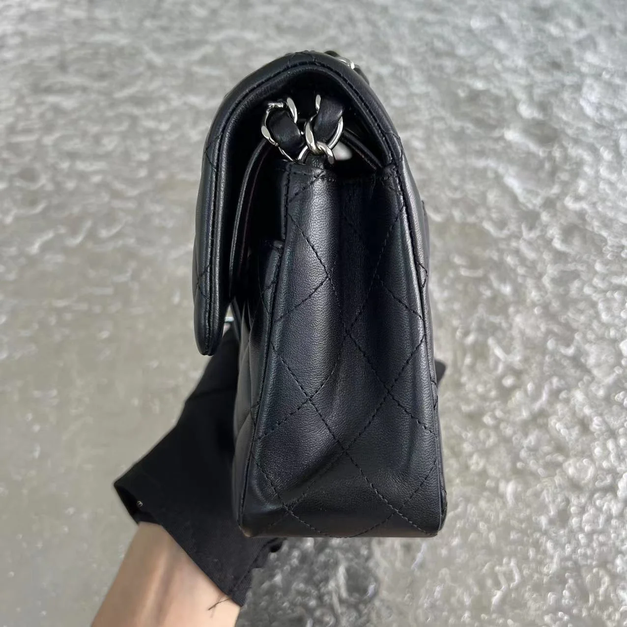 *2019 Receipt* Chanel Small Classic Flap Double Flap 23CM Quilted Lambskin Black Silver Hardware Series 27 - Best Luxury Designers