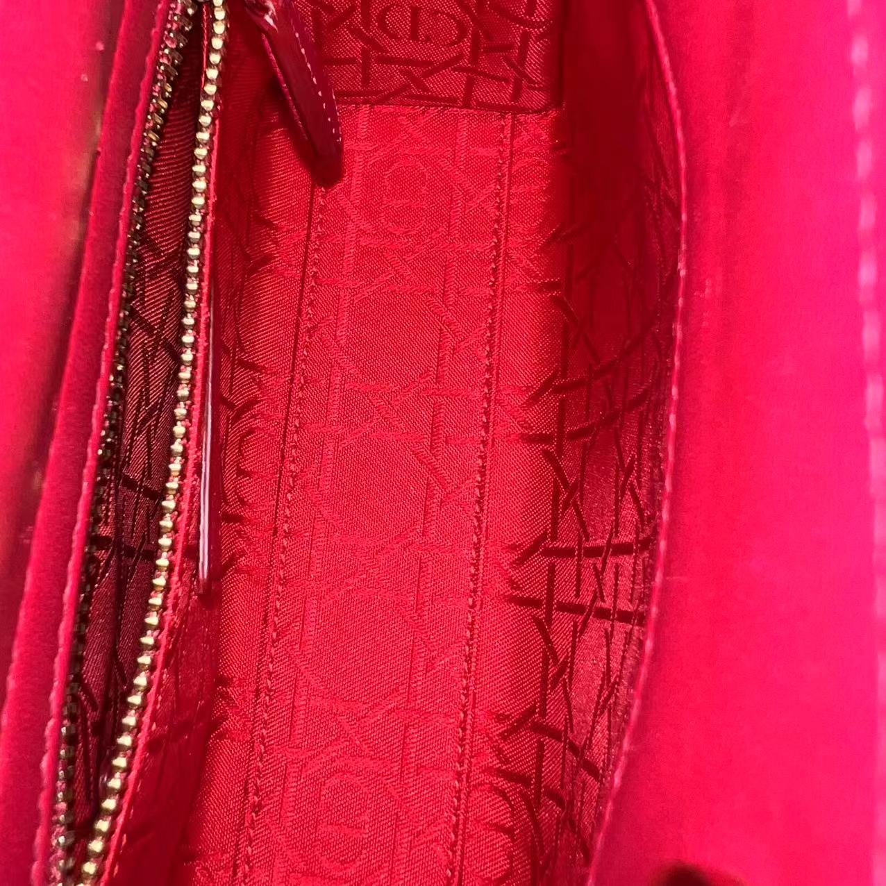 *2020, Chain strap* Dior Lady Mini Cannage Lambskin Burgundy Red Golden Hardware - Best Luxury Designers