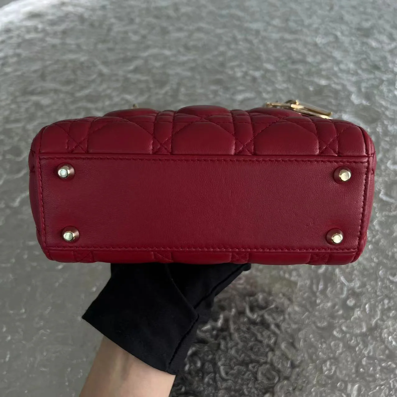 *2020, Chain strap* Dior Lady Mini Cannage Lambskin Burgundy Red Golden Hardware - Best Luxury Designers