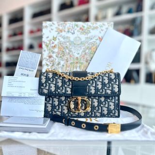 *2024 Receipt, Full Set* Dior Montaigne 30 East West Oblique Monogram Shoulder Bag GHW - Best Luxury Designers