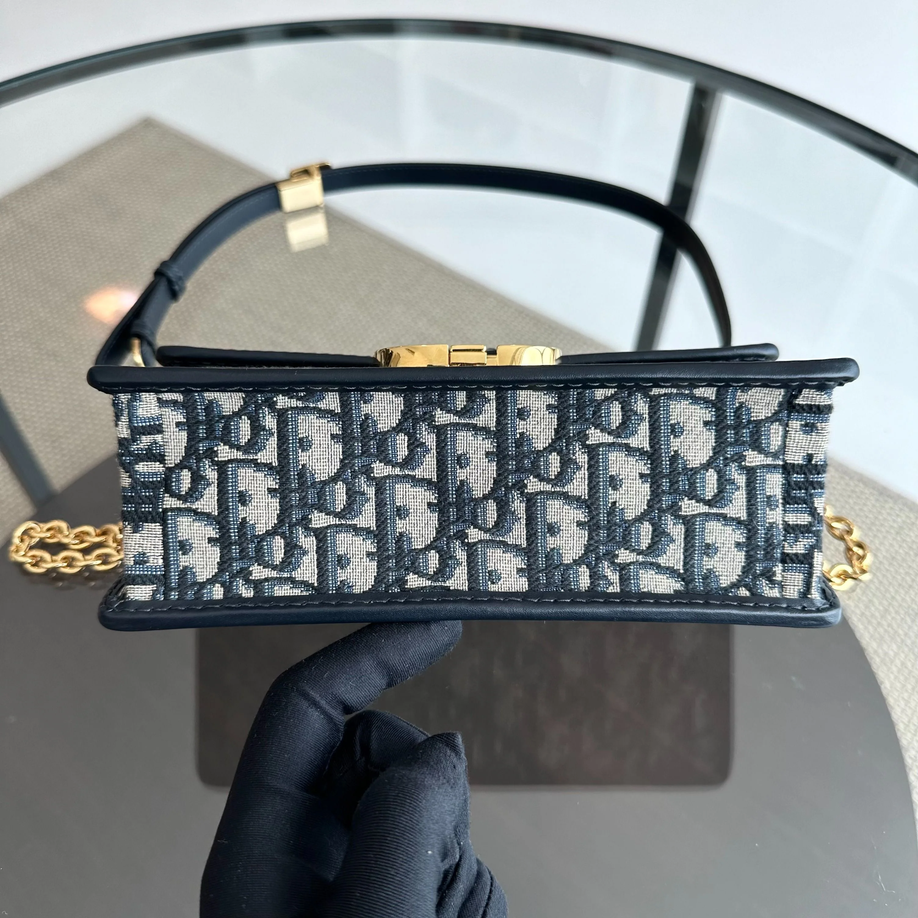 *2024 Receipt, Full Set* Dior Montaigne 30 East West Oblique Monogram Shoulder Bag GHW - Best Luxury Designers