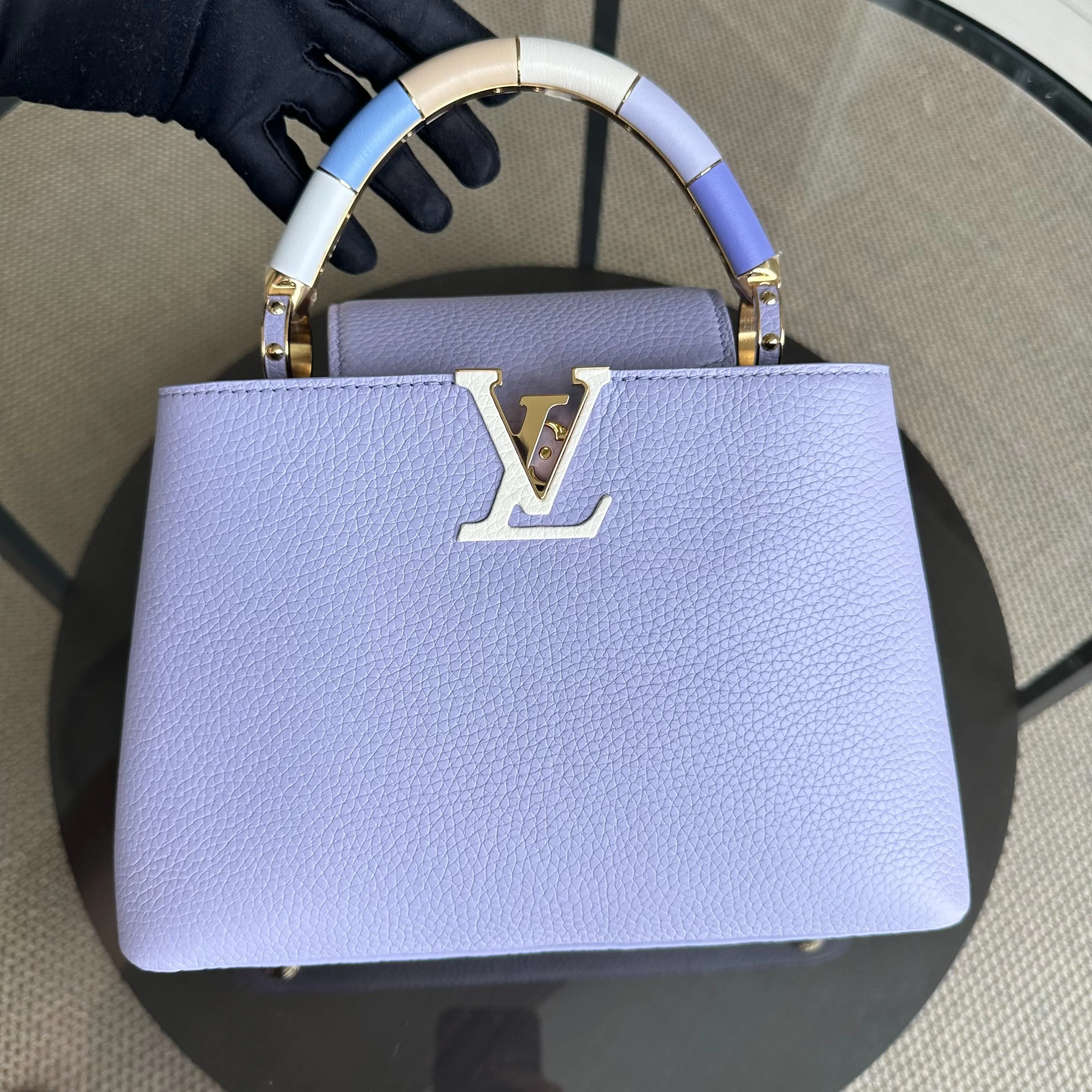 *2024 Receipt Full Set* LV Capucines BB Taurillon Leather Calfskin RFID Light Purple Louis Vuitton - Best Luxury Designers