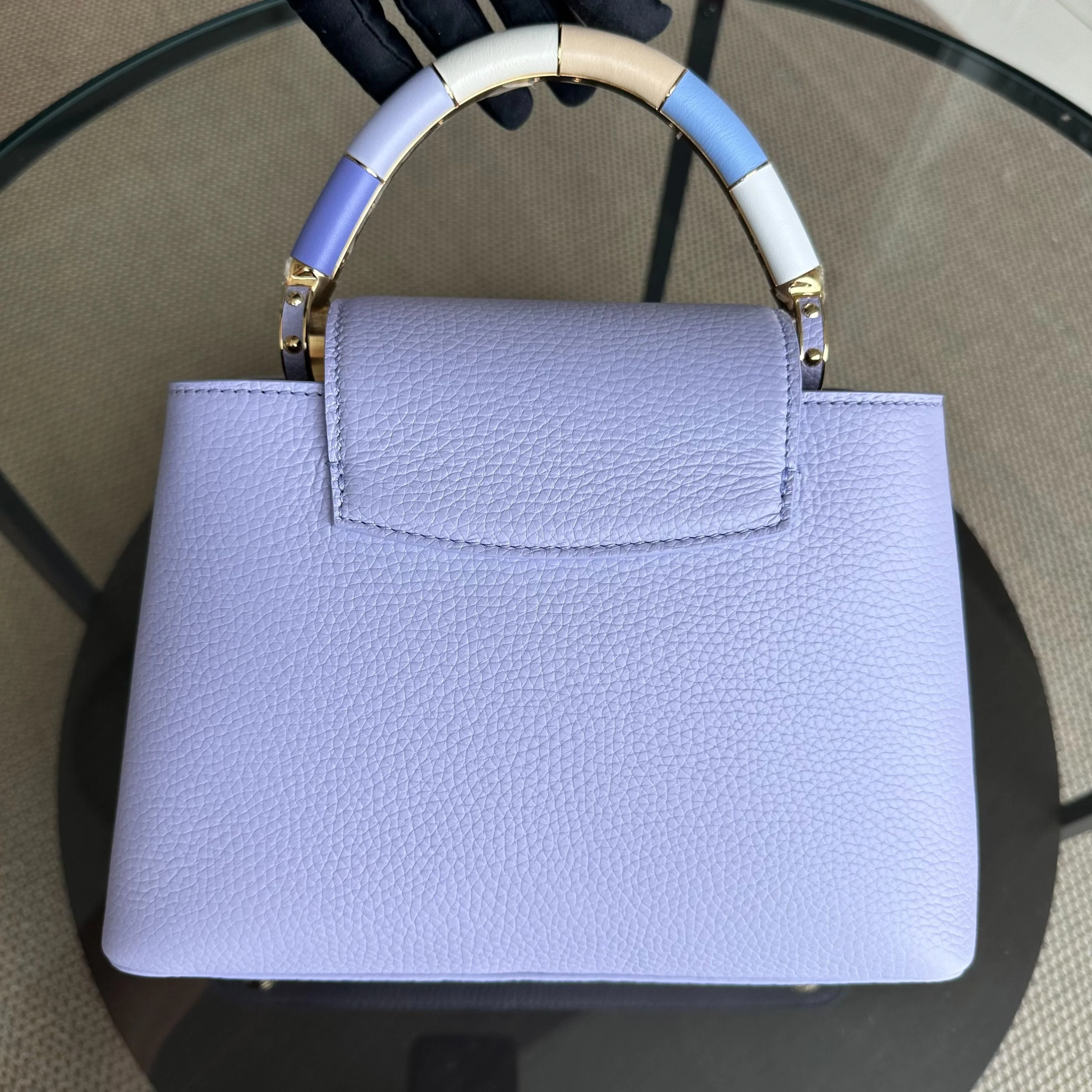 *2024 Receipt Full Set* LV Capucines BB Taurillon Leather Calfskin RFID Light Purple Louis Vuitton - Best Luxury Designers