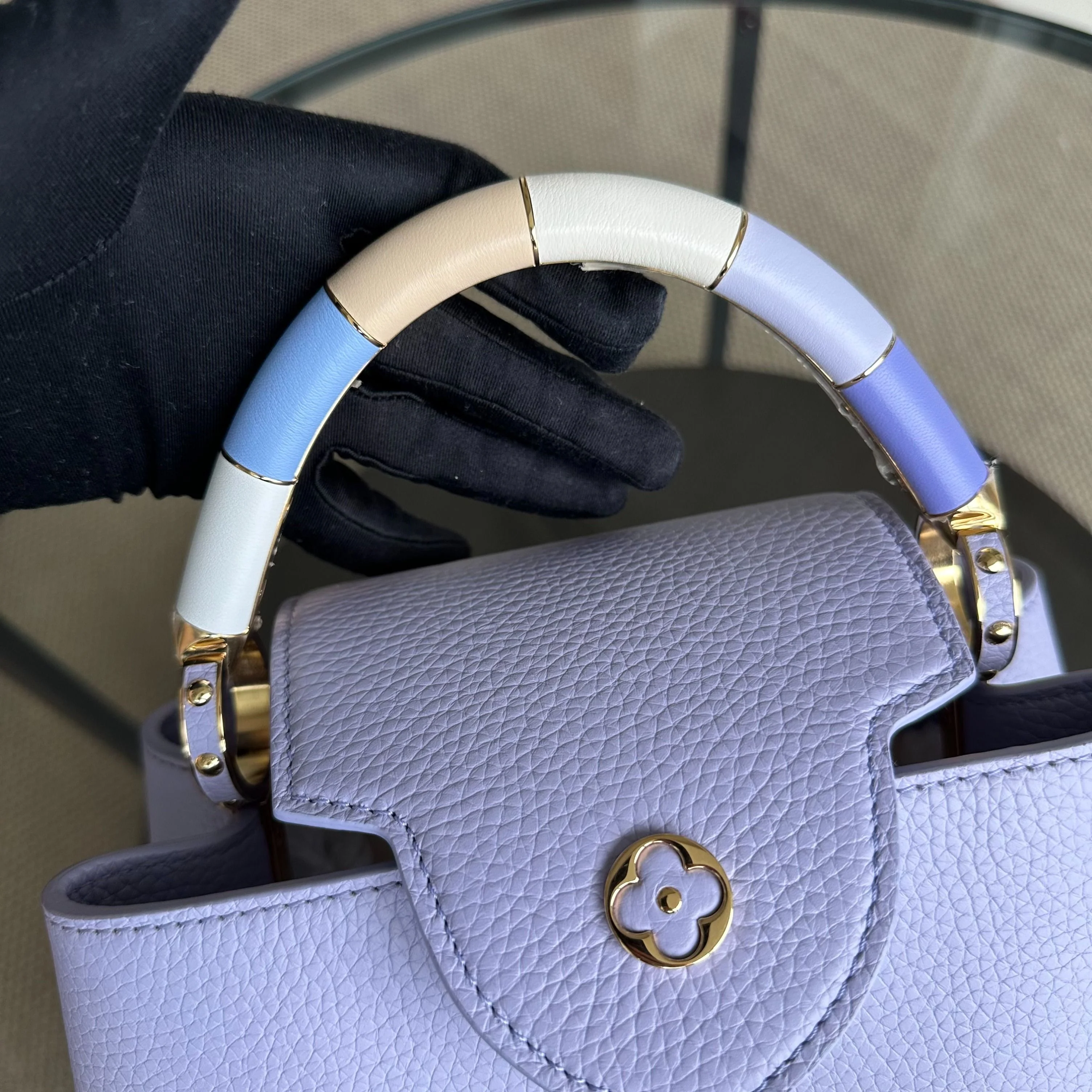 *2024 Receipt Full Set* LV Capucines BB Taurillon Leather Calfskin RFID Light Purple Louis Vuitton - Best Luxury Designers