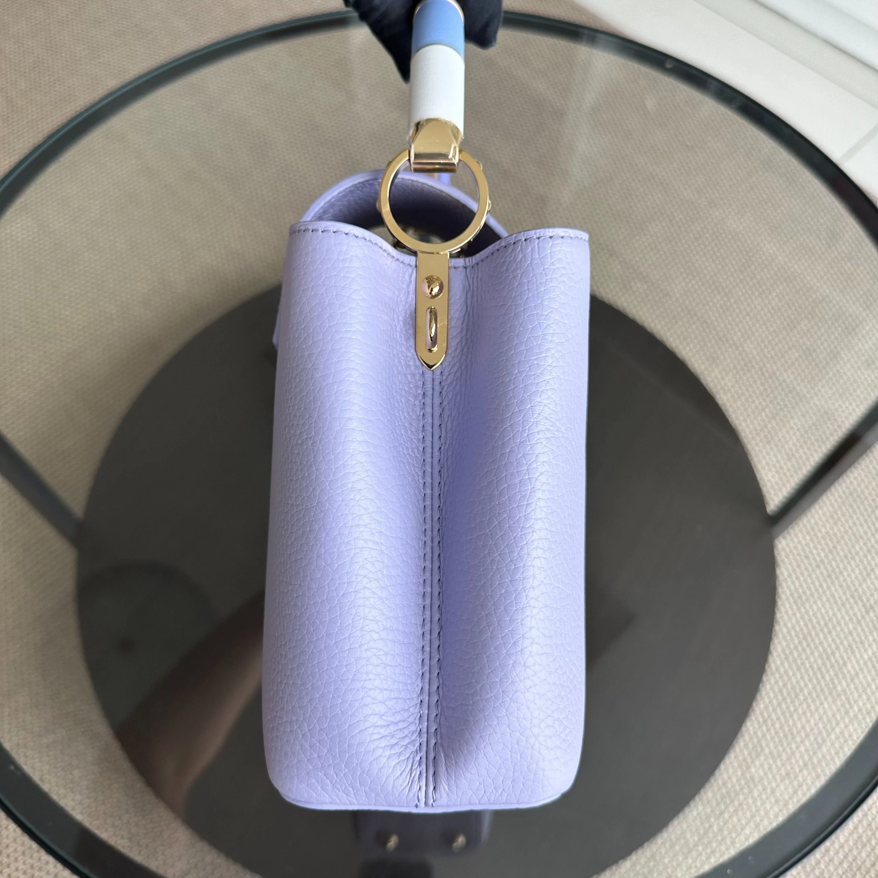 *2024 Receipt Full Set* LV Capucines BB Taurillon Leather Calfskin RFID Light Purple Louis Vuitton - Best Luxury Designers