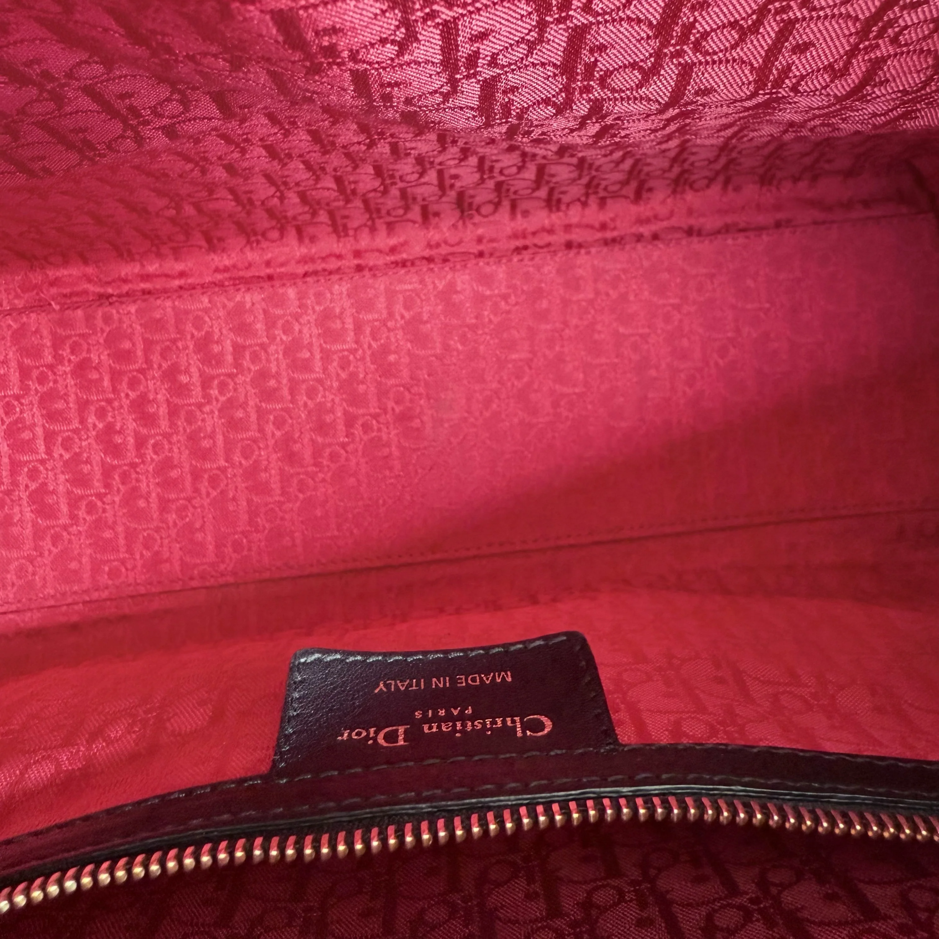 Dior Lady Large - Cannage Lambskin Black Gold Hardware NO STRAP