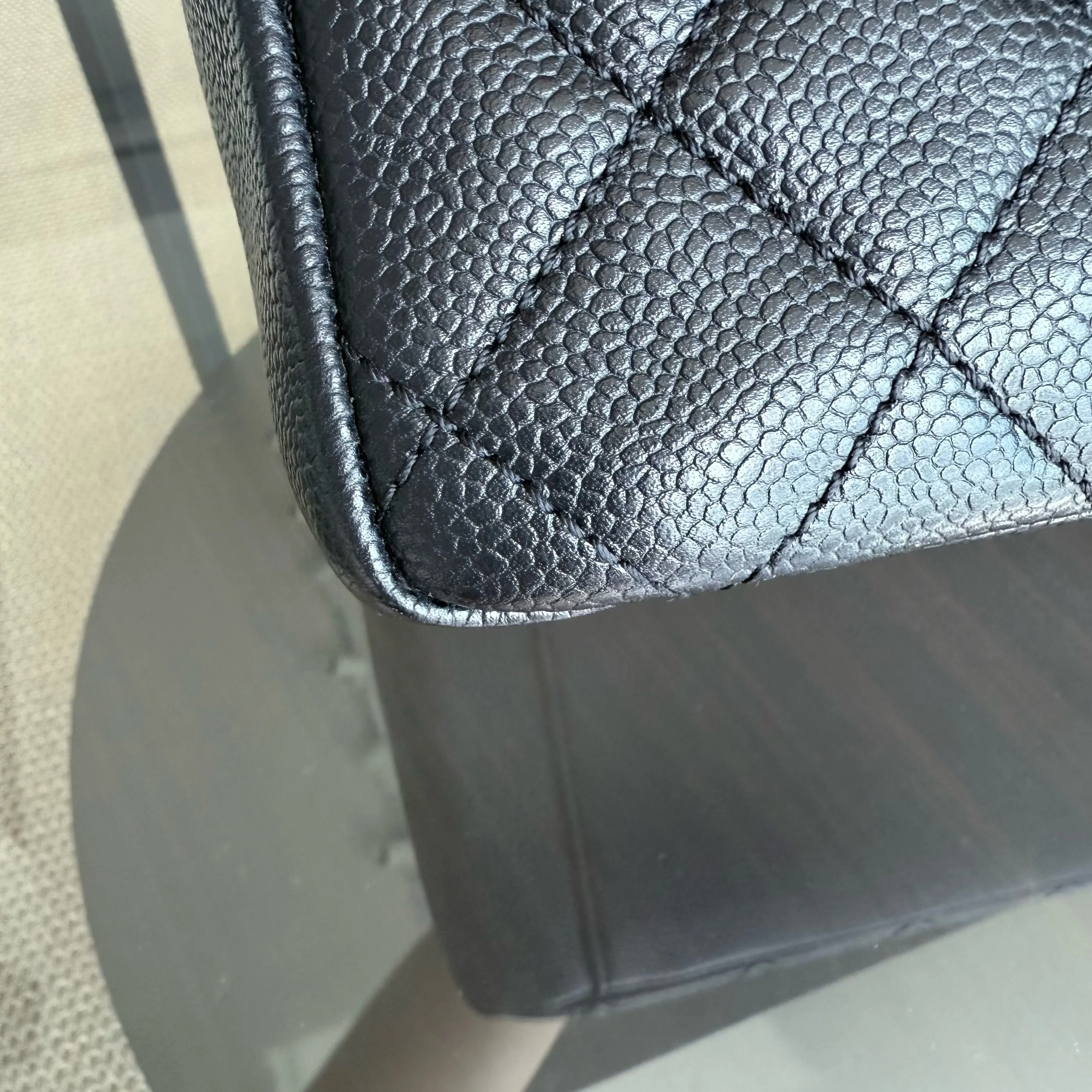 Chanel GST Grand Shopping Tote - Caviar Quilted Grained Calfskin Black Gold Hardware