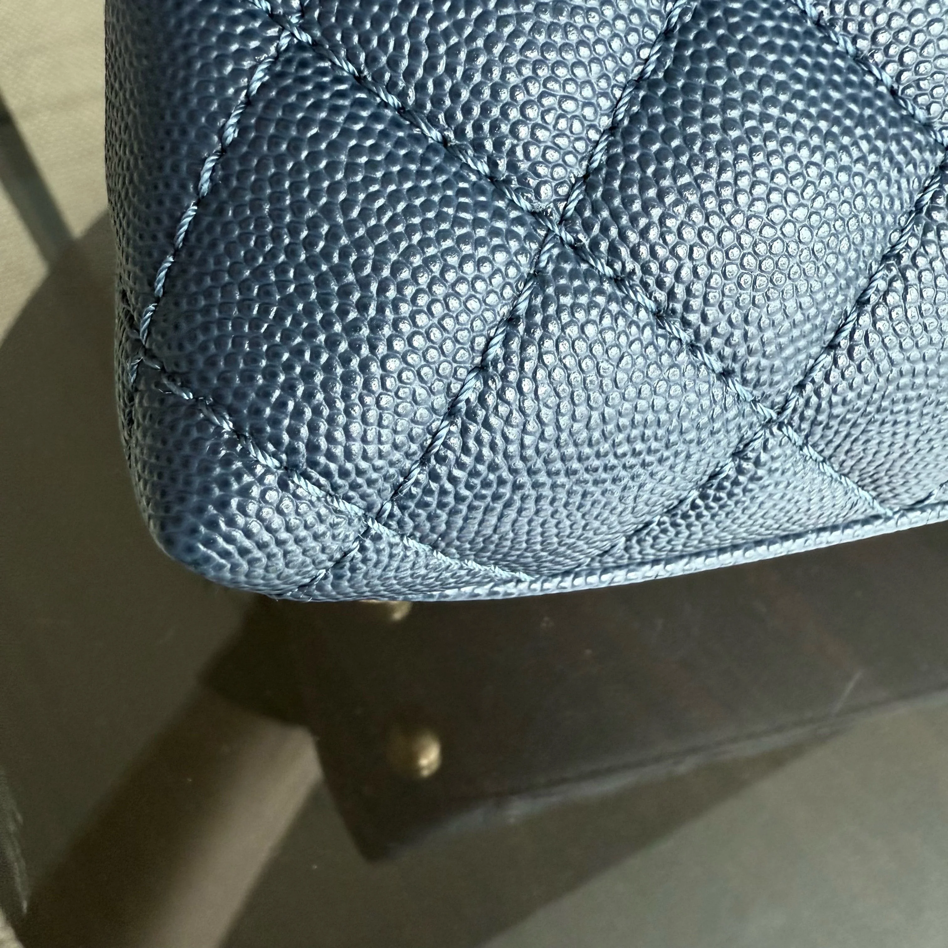 Chanel Coco Handle Small - Caviar Quilted Dark Blue Gold Hardware Series 25