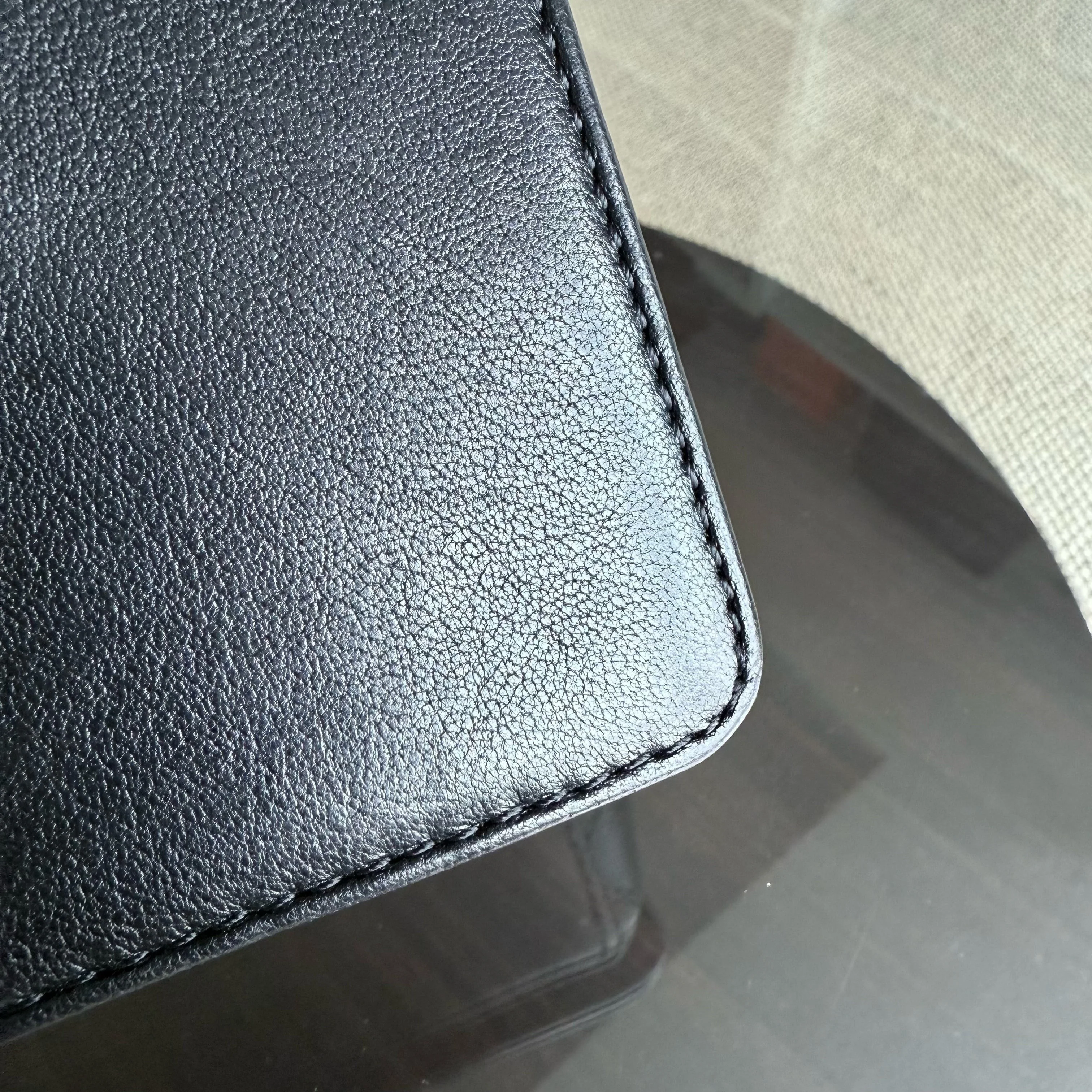 Chanel Seasonal Flap Mademoiselle - 28CM Quilted Lambskin Black Gold Hardware Series 23