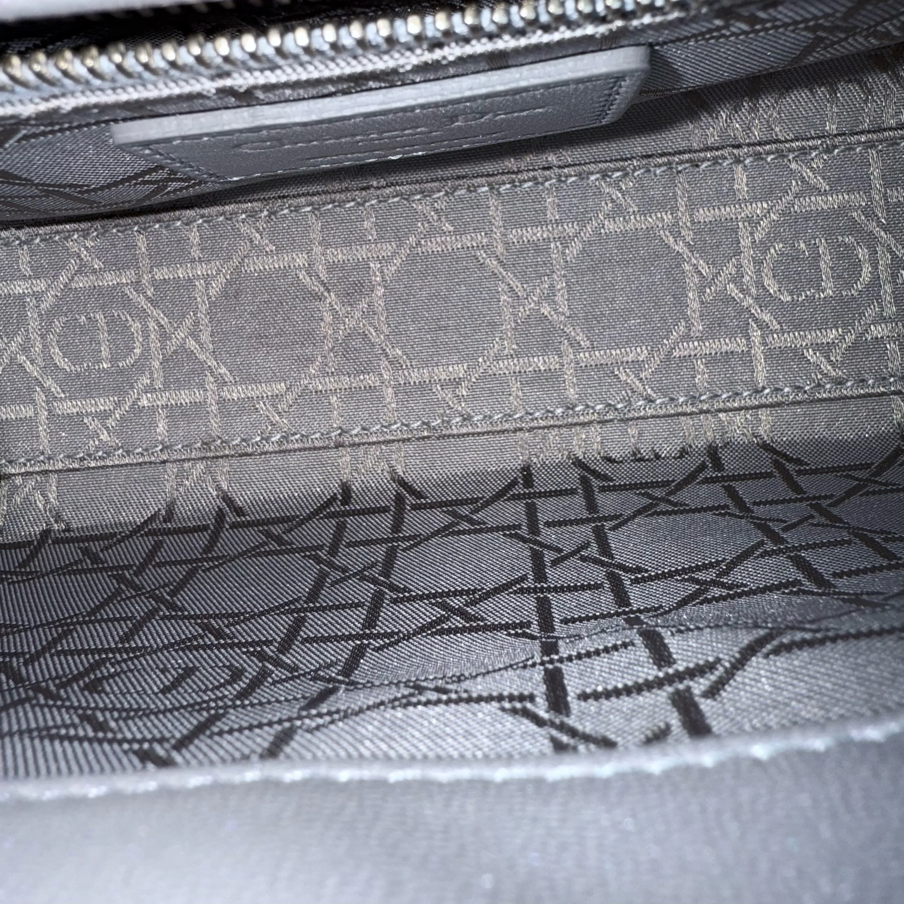 Dior Lady Mini - Cannage Lambskin Silver Gold Hardware Chain Strap