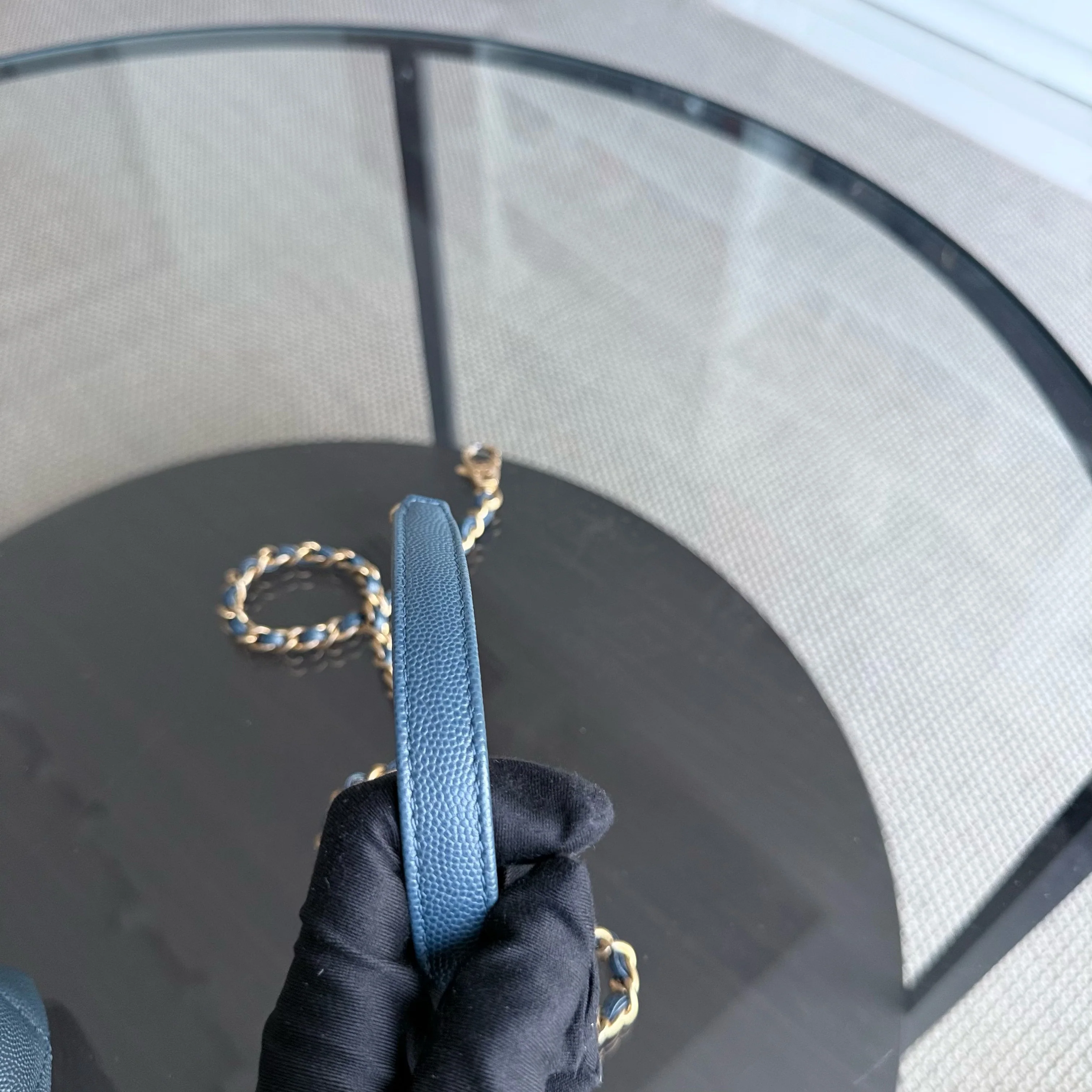 Chanel Coco Handle Small - Caviar Quilted Grained Calfskin Blue Gold Hardware Series 24