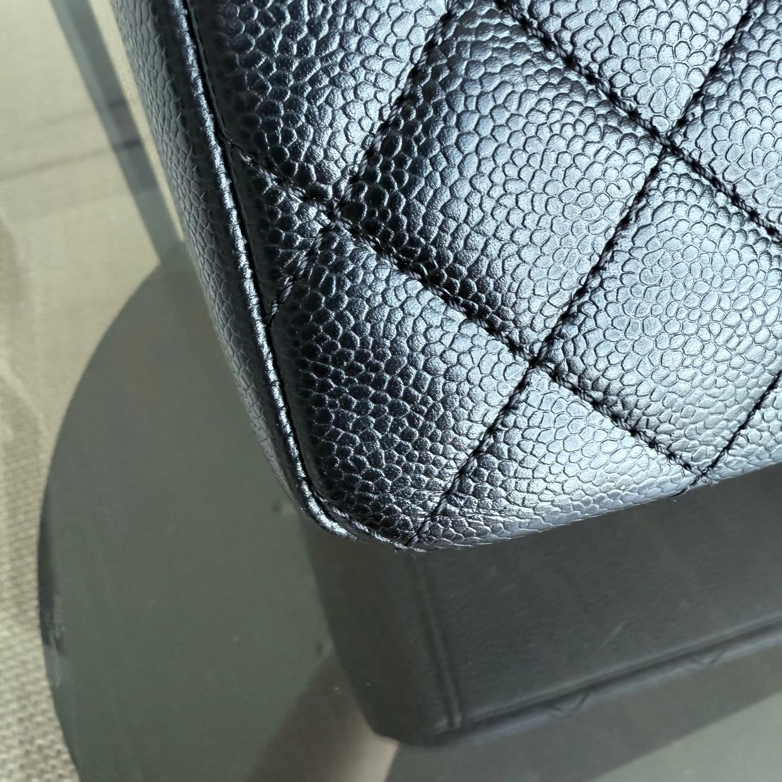 Chanel PST Petite Shopping Tote XL - Extra Large Caviar Grained Calfskin Black Silver Hardware Series 16