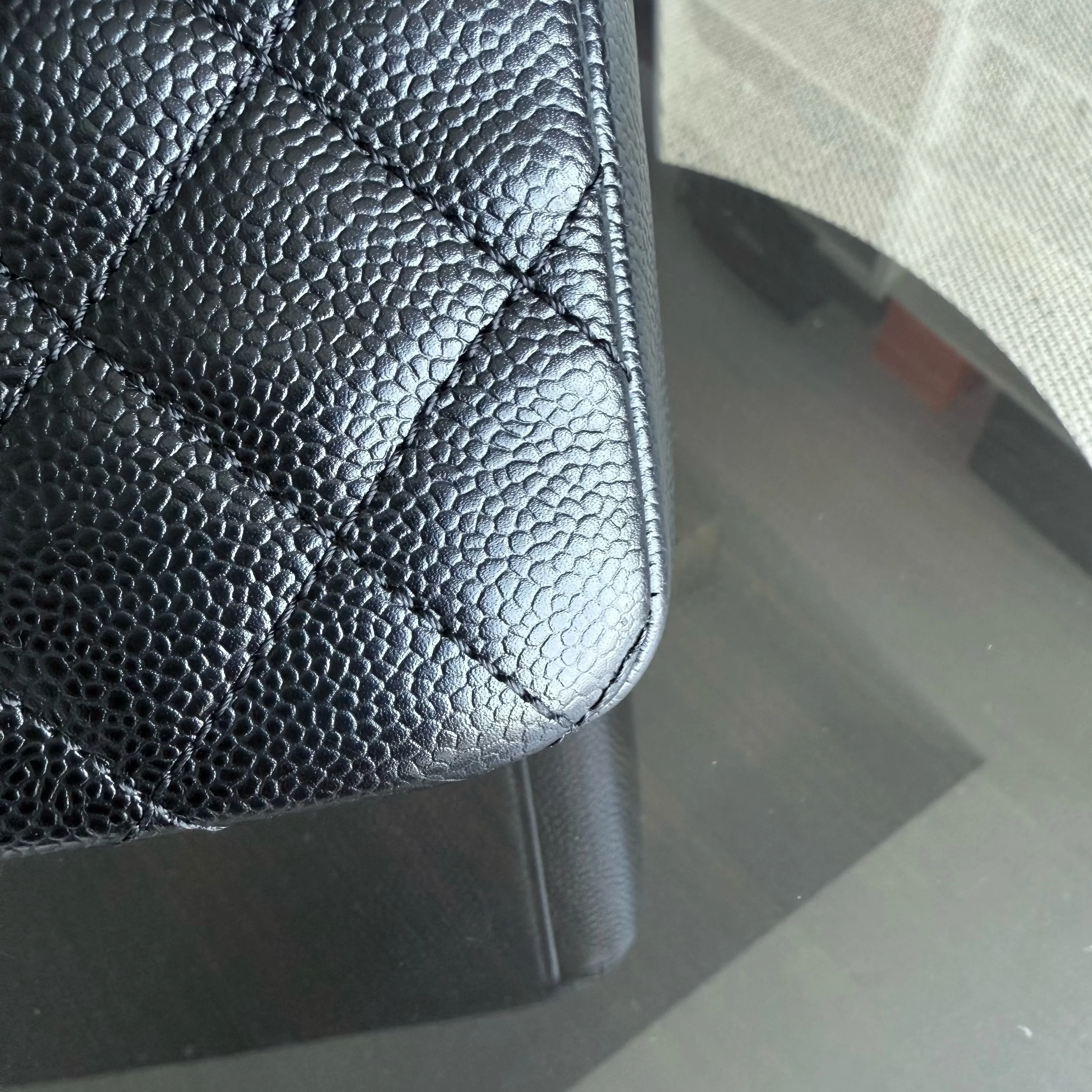 Chanel PST Petite Shopping Tote XL - Extra Large Caviar Grained Calfskin Black Silver Hardware Series 16