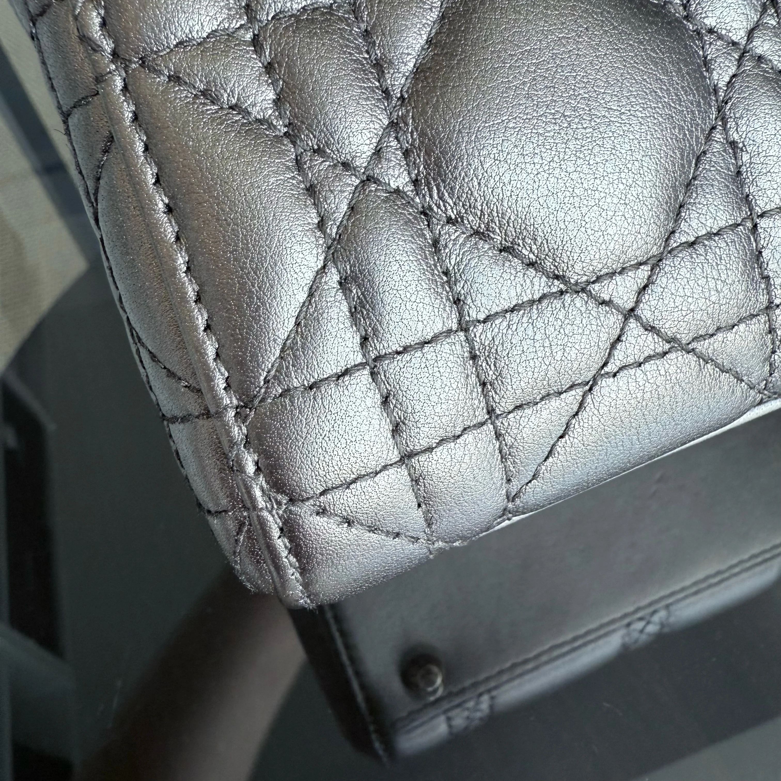 Dior Lady Mini - Cannage Calfskin Bronze Metallic Gold Hardware Chain Strap