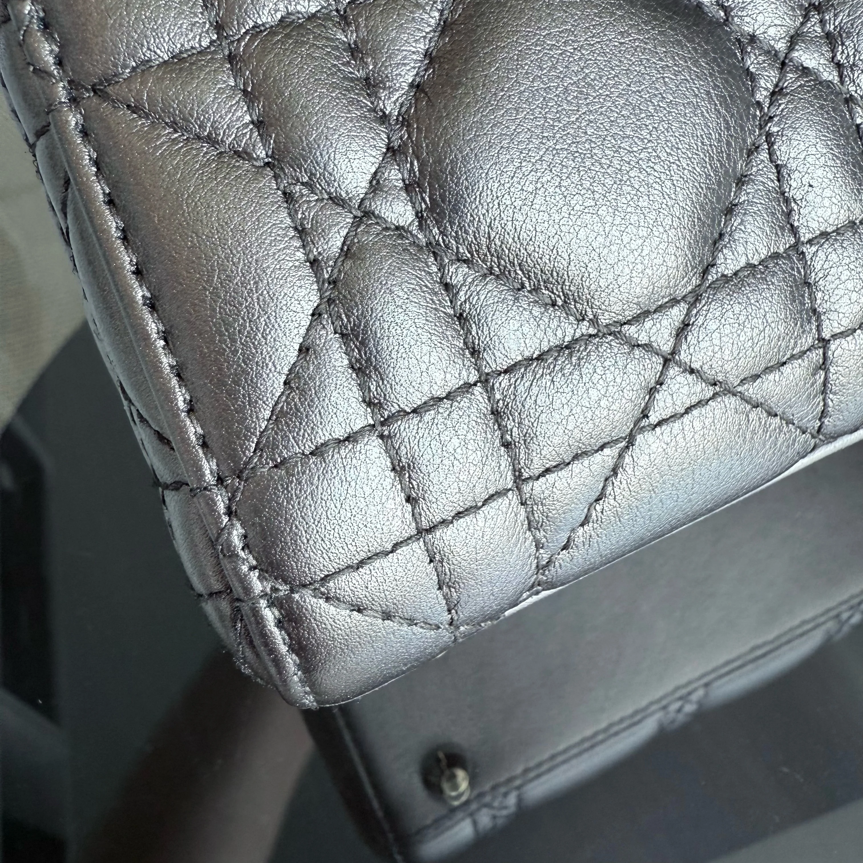 Dior Lady Mini - Cannage Calfskin Bronze Metallic Gold Hardware Chain Strap