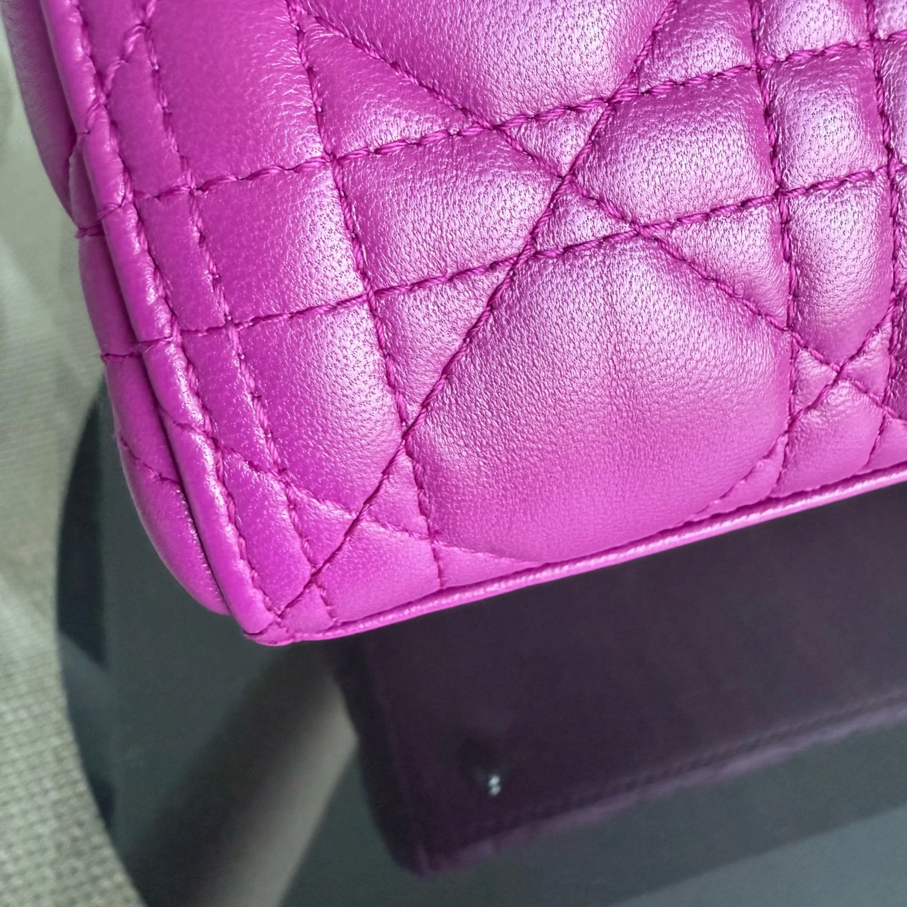 Dior Lady Medium - Cannage Lambskin Purple Silver Hardware NO STRAP