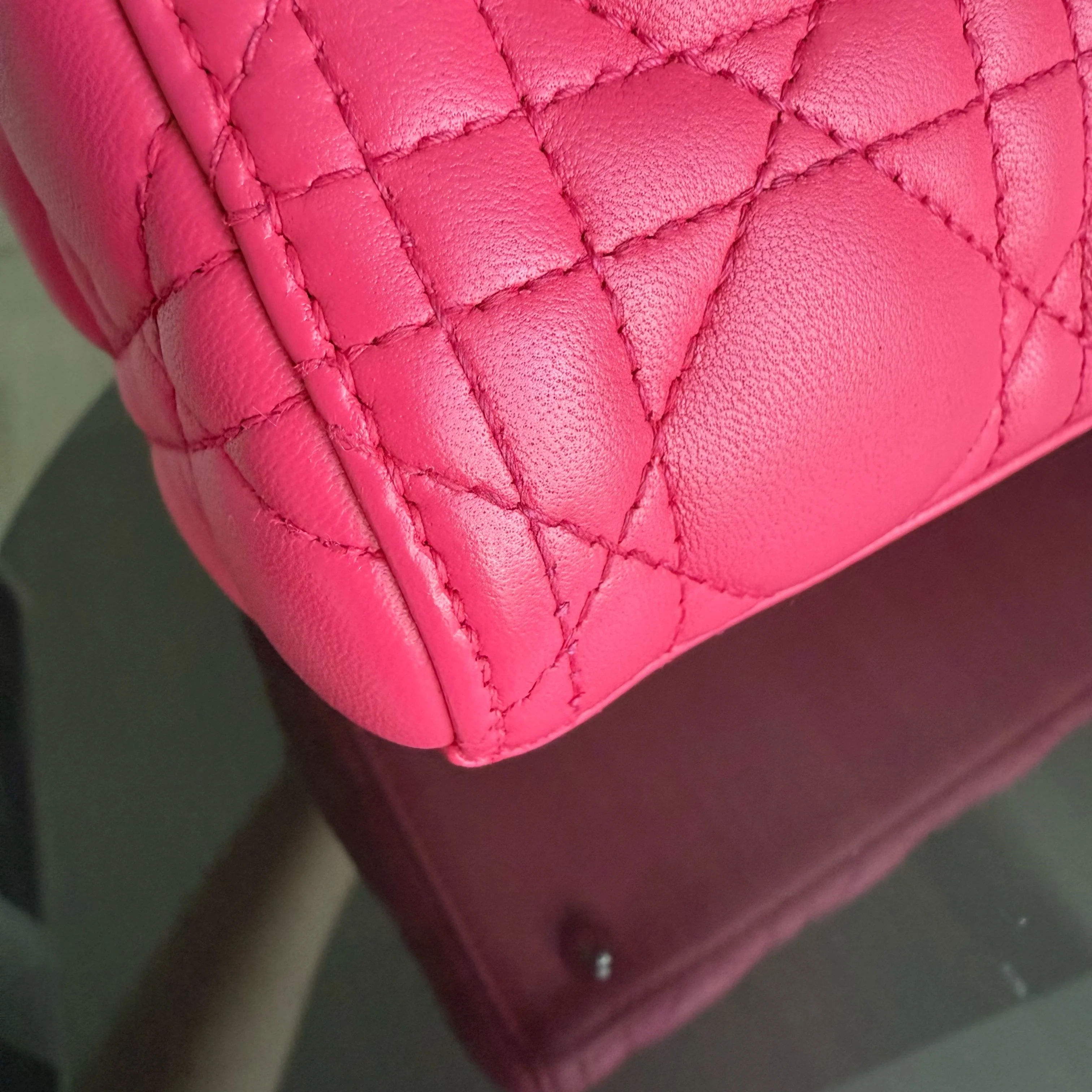 Dior Lady Medium - Cannage Lambskin Hot Pink Silver Hardware