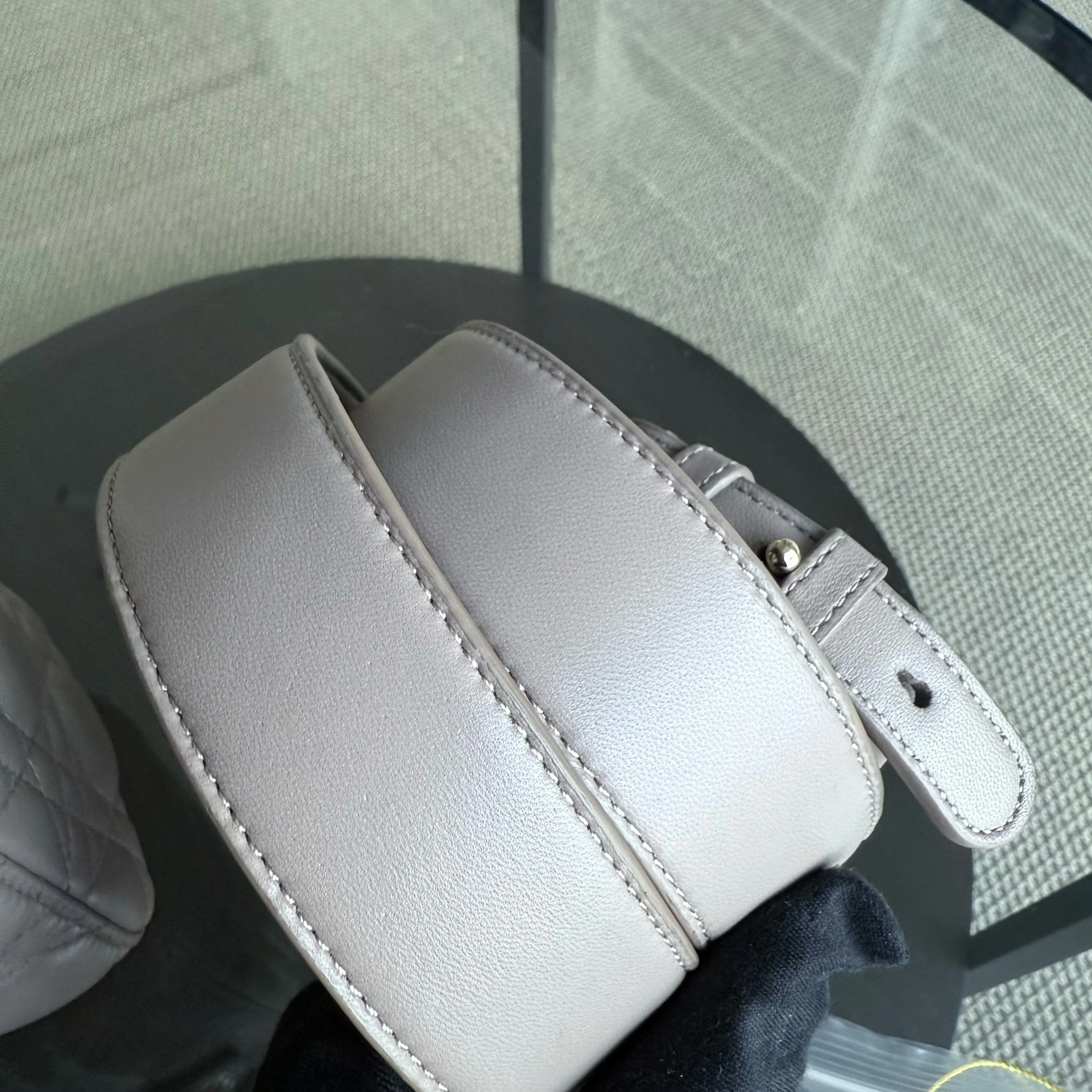 Dior Lady Small Flap - Cannage Lambskin Blush Gold Hardware