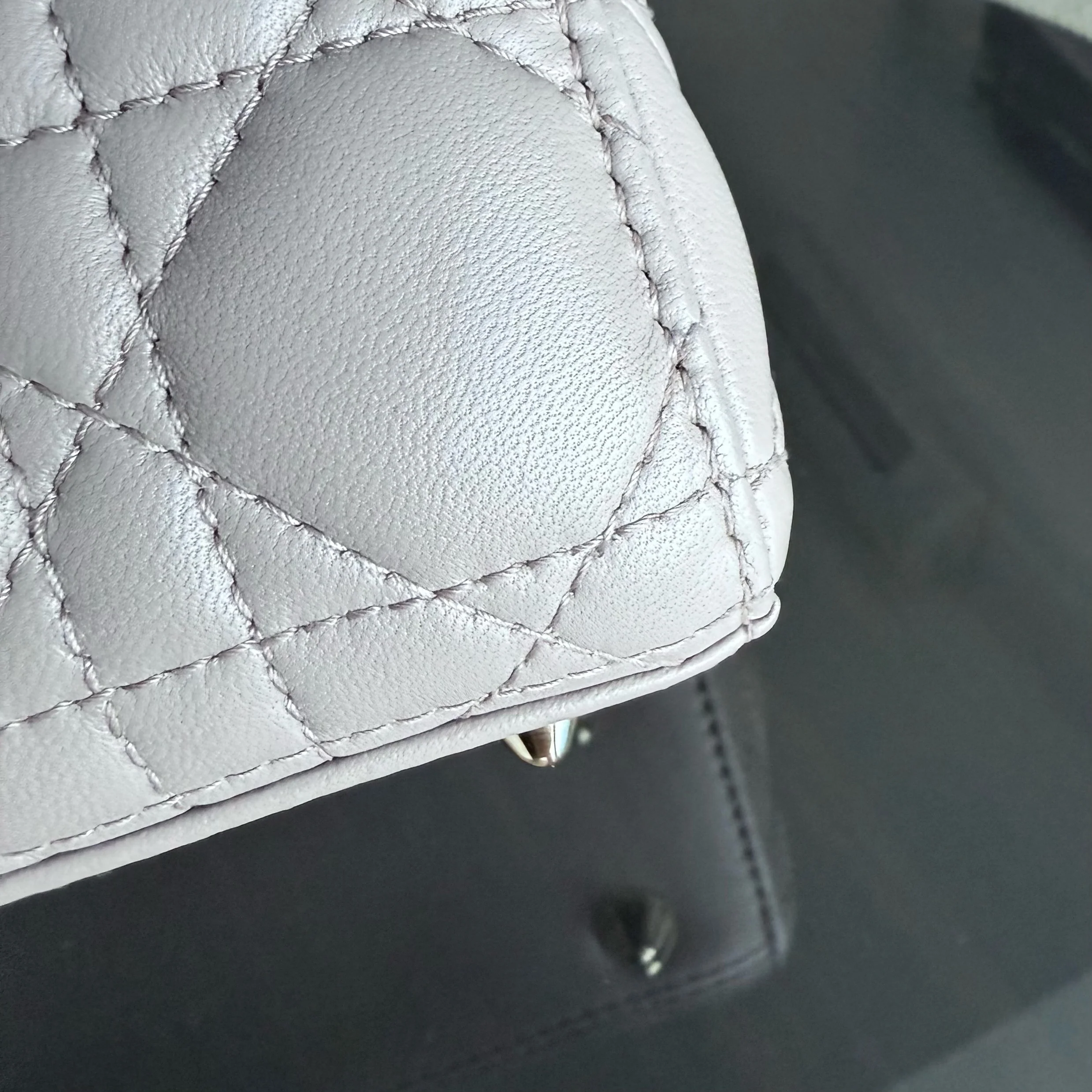 Dior Lady Small Flap - Cannage Lambskin Blush Gold Hardware