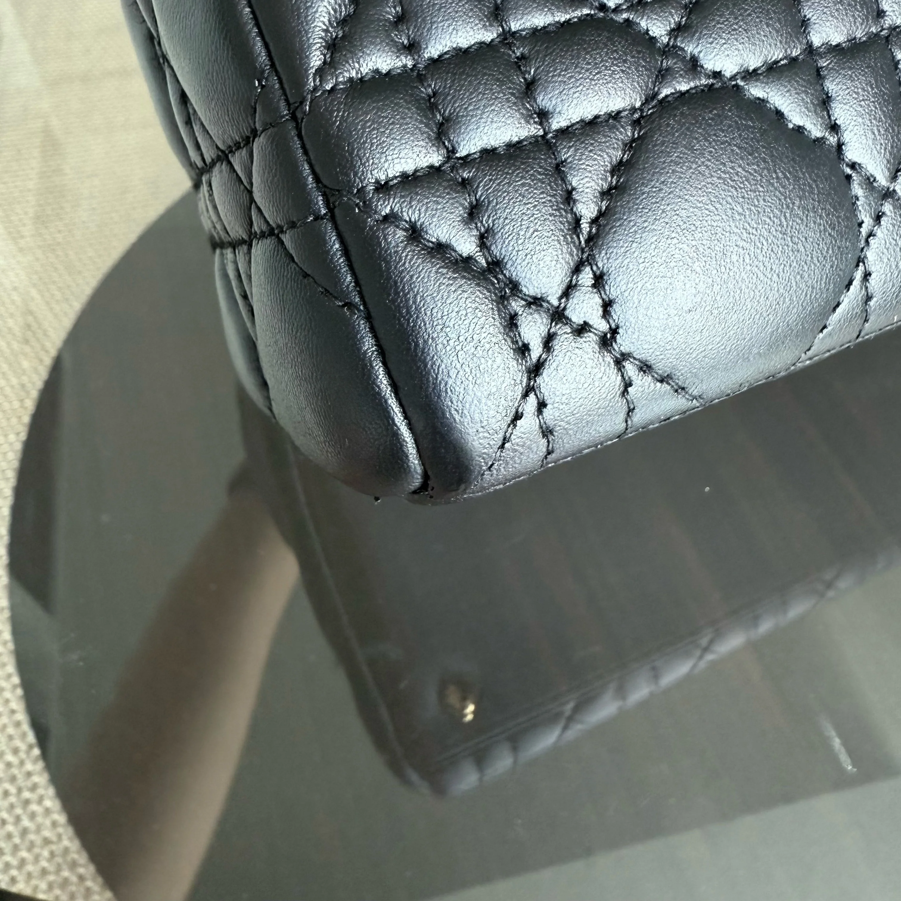 Dior Lady Medium - Canange Lambskin Black Gold Hardware