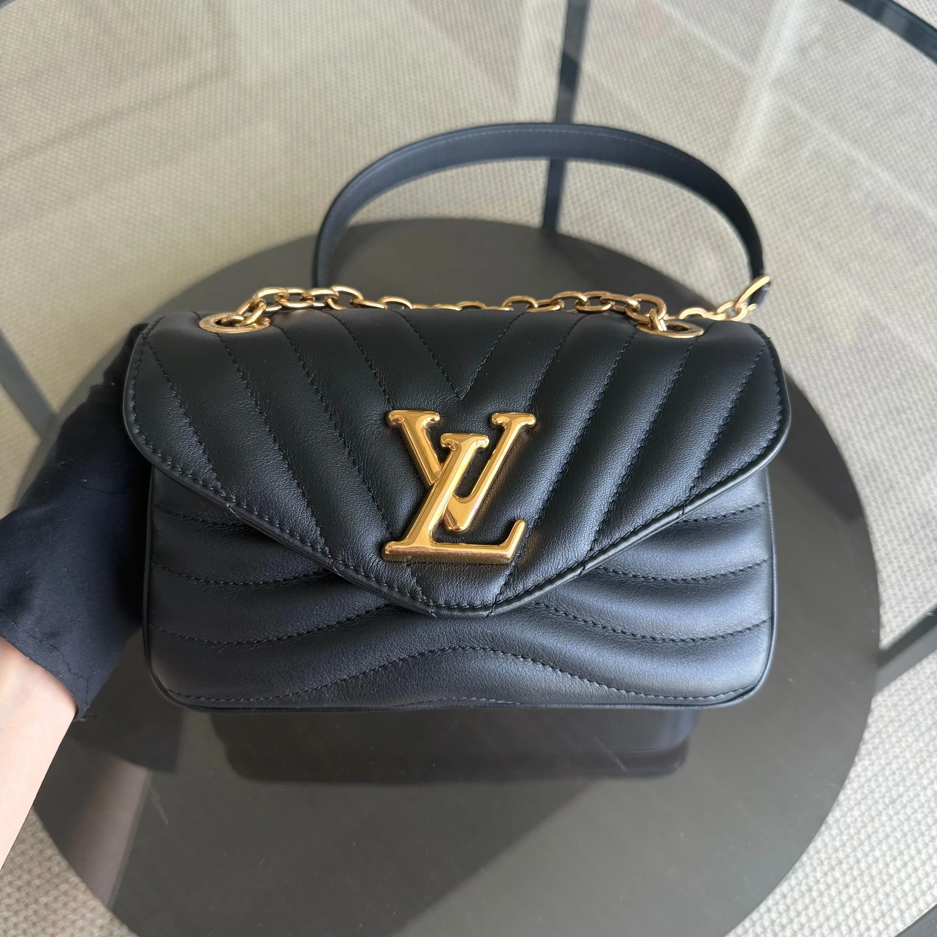 Louis Vuitton New Wave Chain Bag - Black Quilted Calfskin and Aged Gold Hardware
