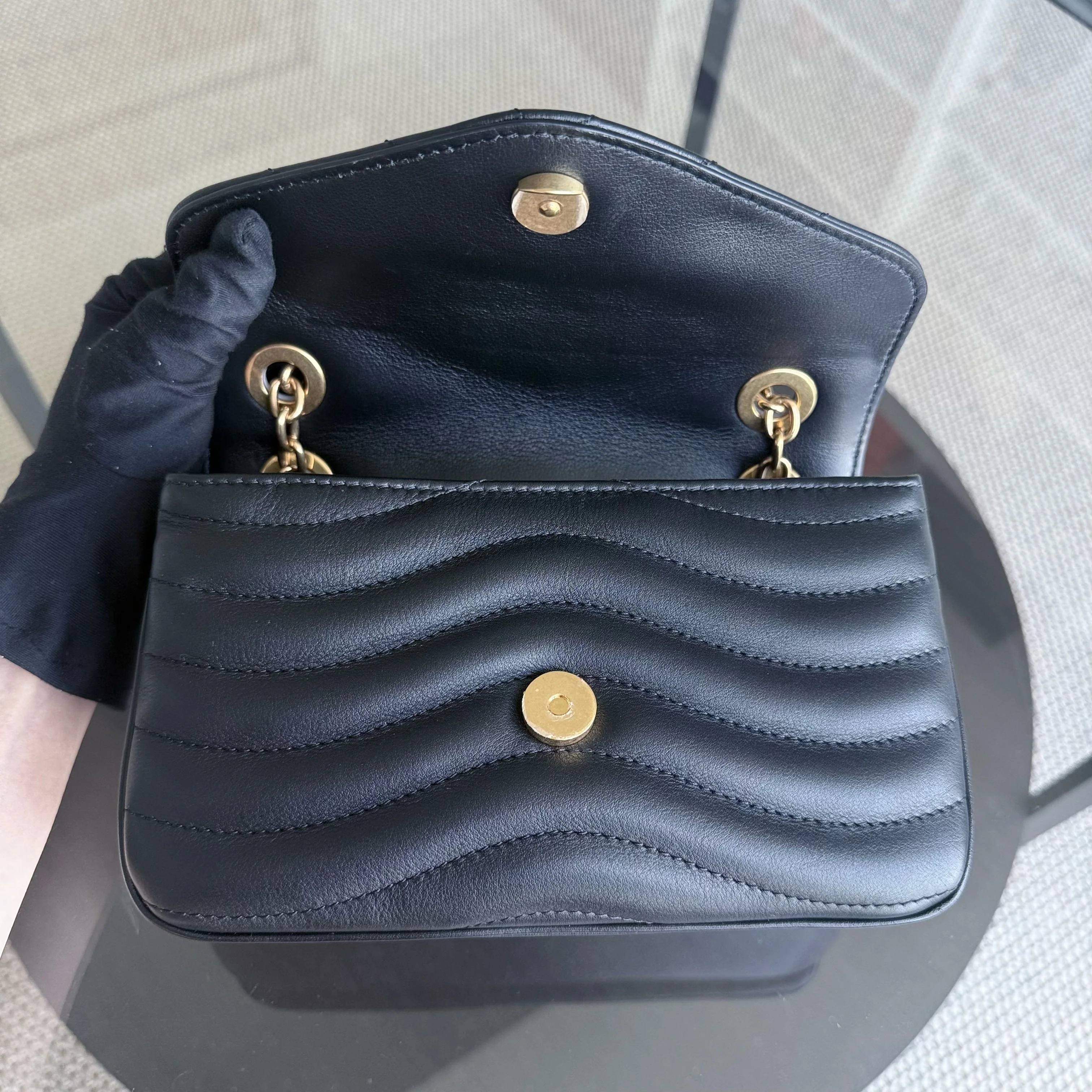 Louis Vuitton New Wave Chain Bag - Black Quilted Calfskin and Aged Gold Hardware