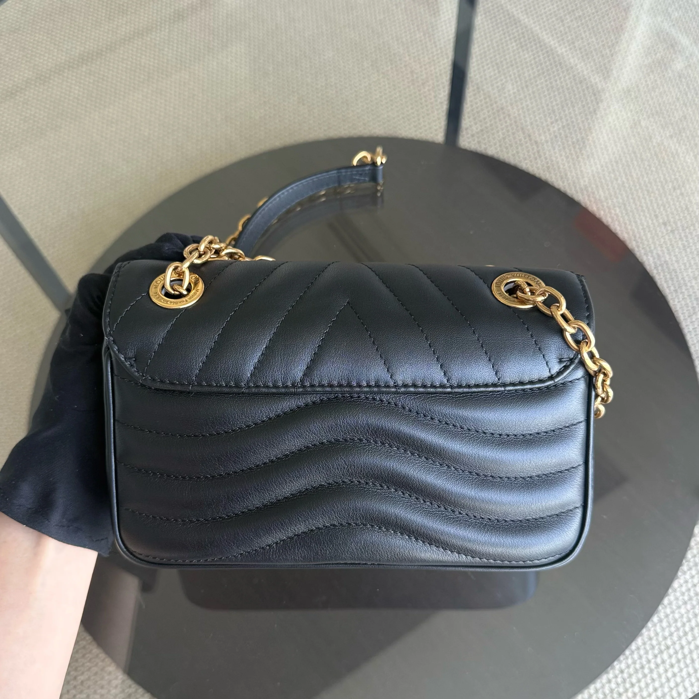 Louis Vuitton New Wave Chain Bag - Black Quilted Calfskin and Aged Gold Hardware