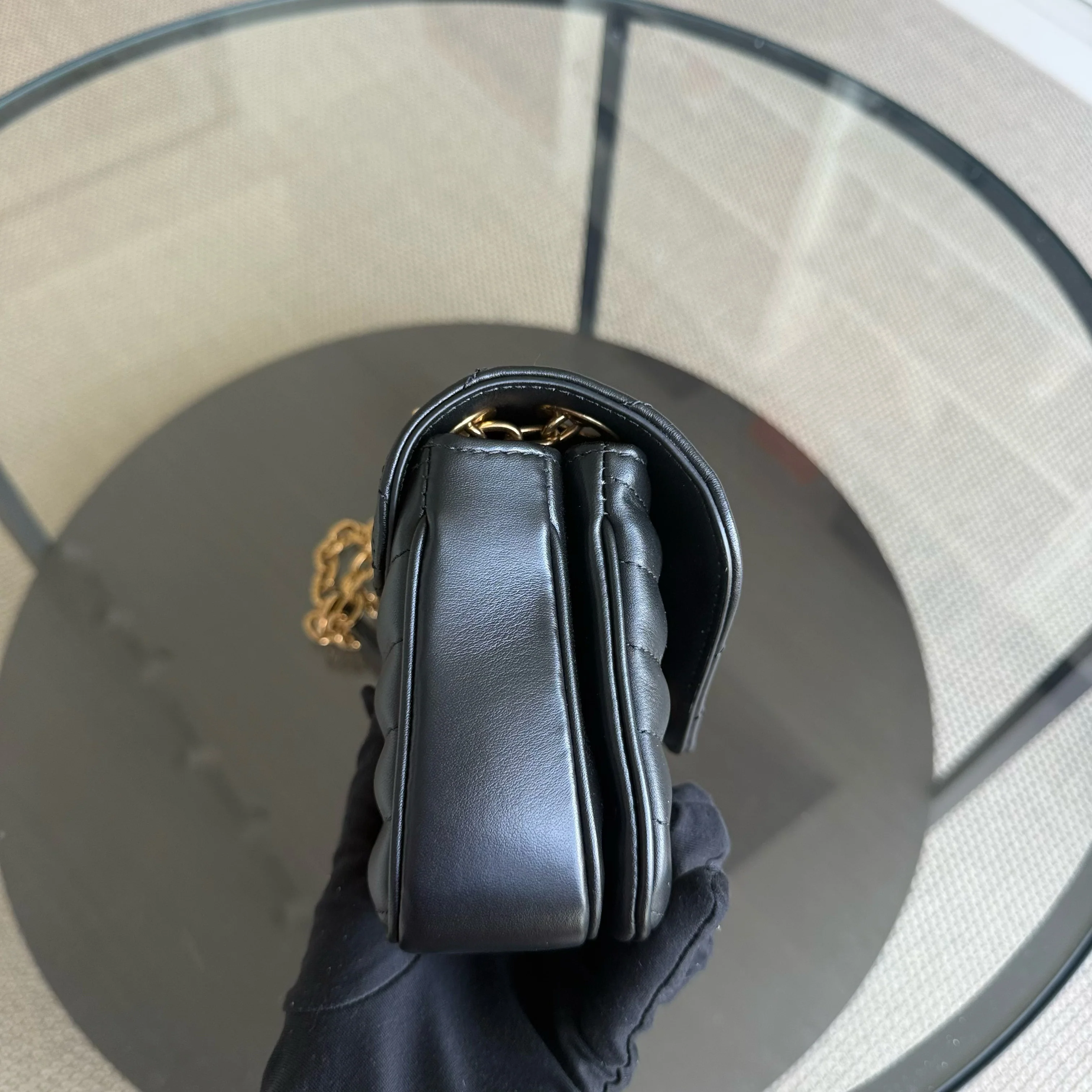 Louis Vuitton New Wave Chain Bag - Black Quilted Calfskin and Aged Gold Hardware