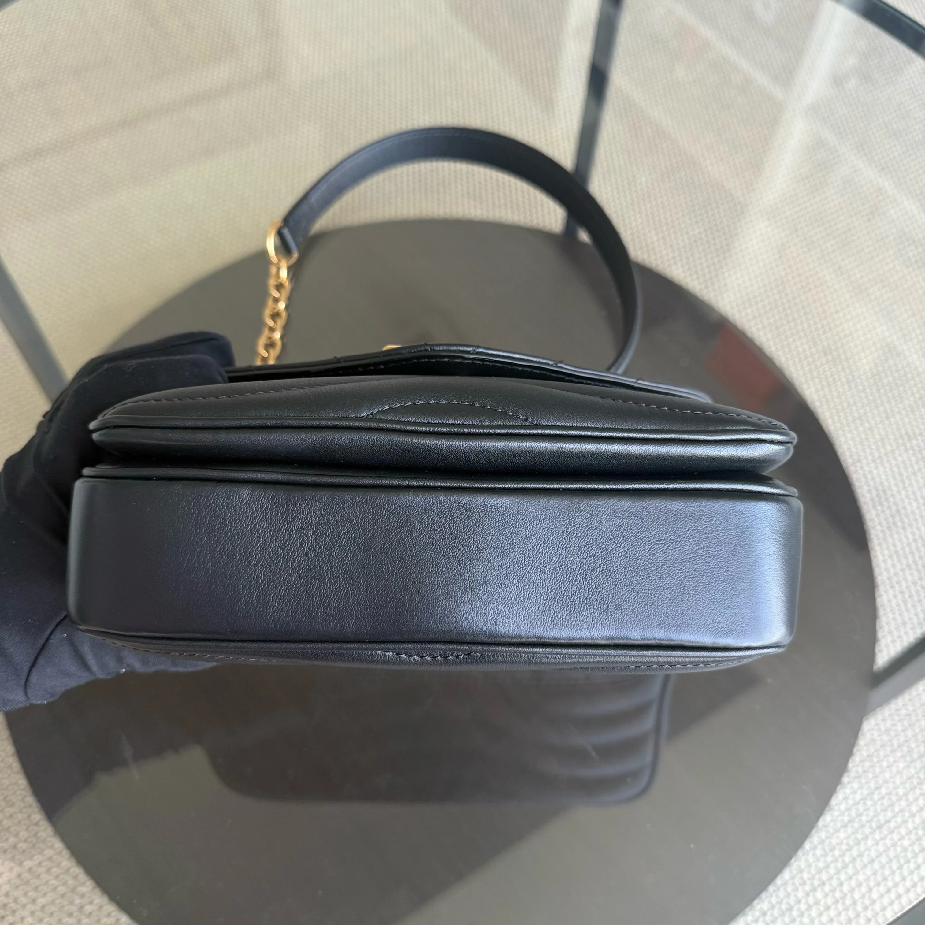 Louis Vuitton New Wave Chain Bag - Black Quilted Calfskin and Aged Gold Hardware