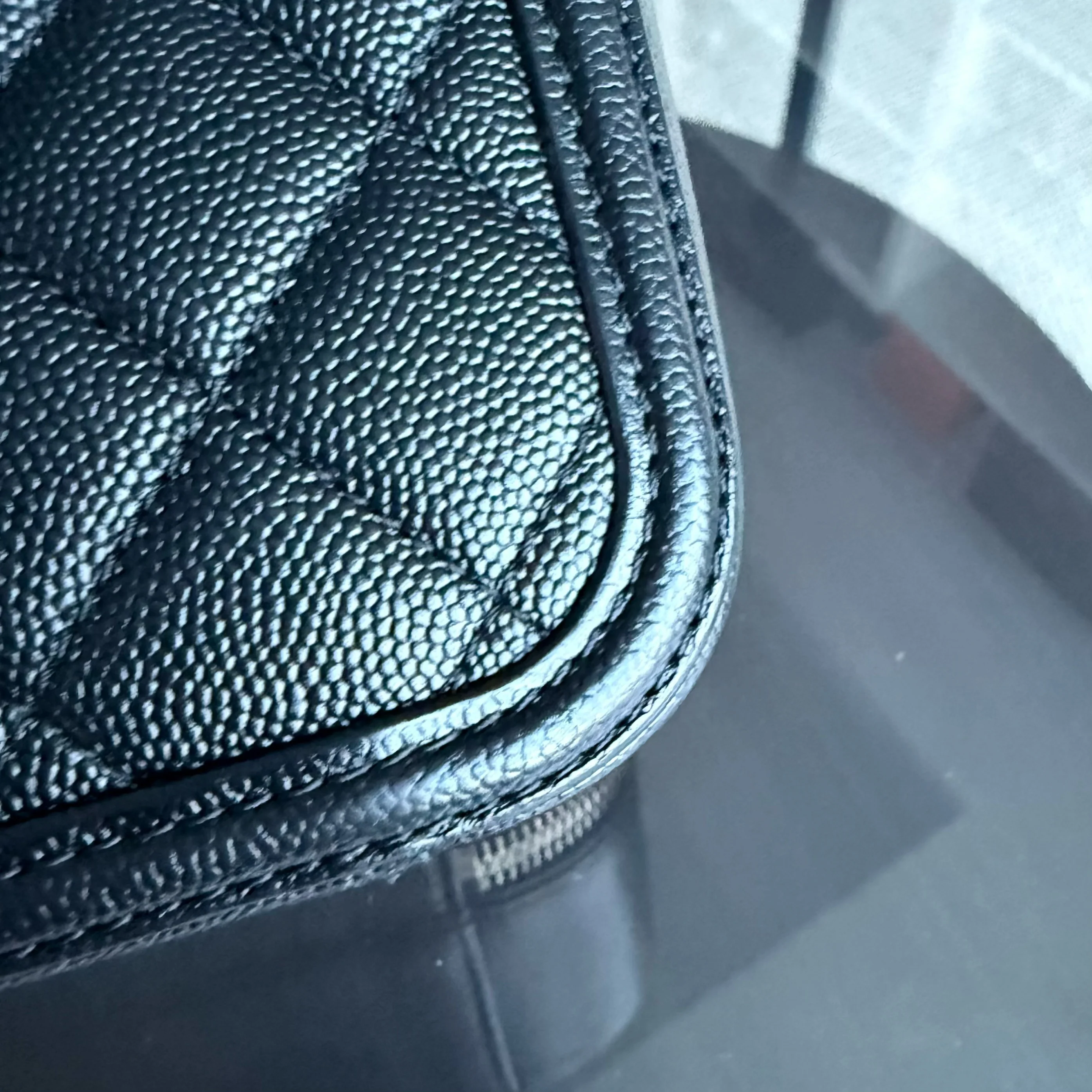 Chanel Filigree Vanity Case Medium - Caviar Quilted Grained Calfskin Black Gold Hardware Series 27