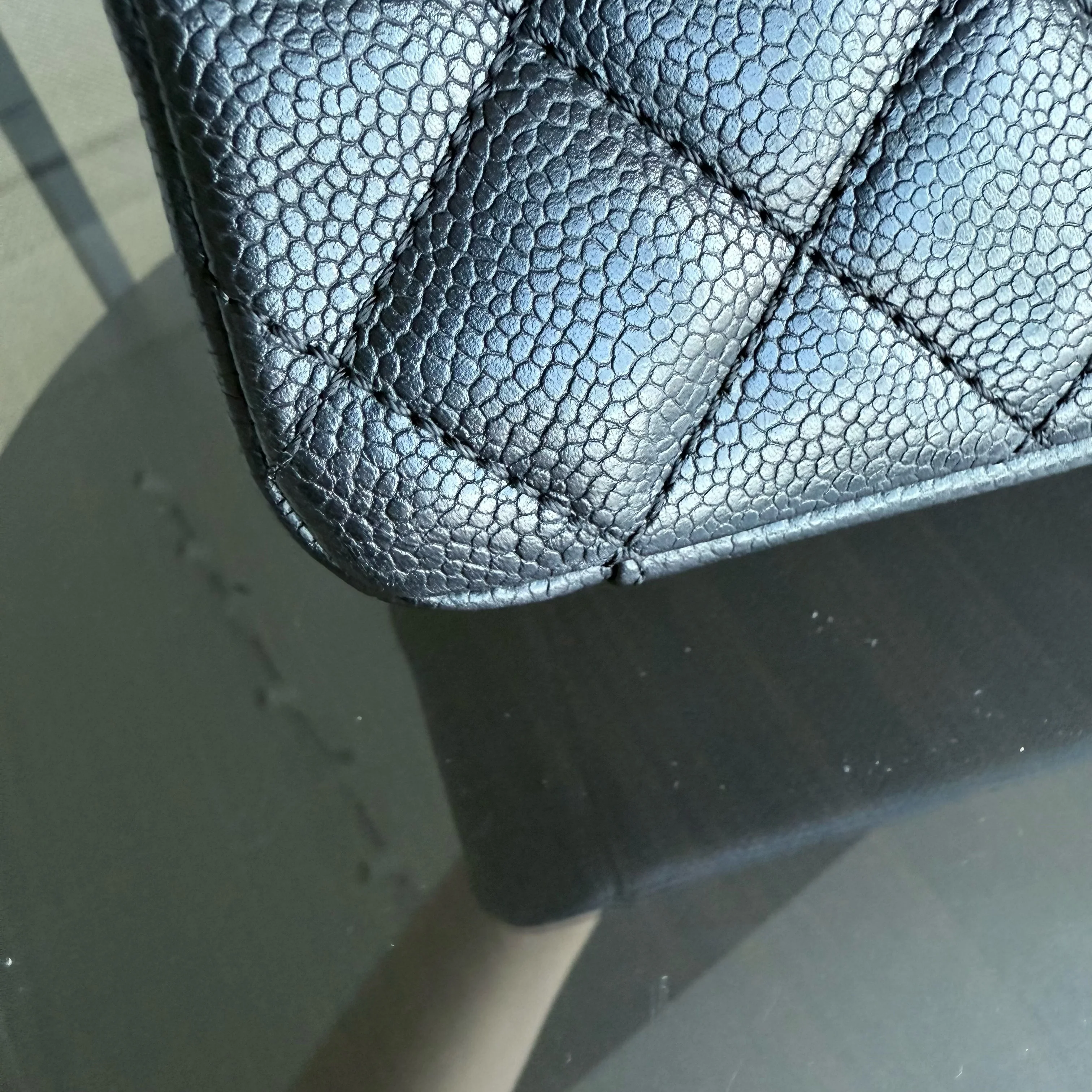 Chanel GST Grand Shopping Tote - Caviar Quilted Grained Calfskin Black Gold Hardware Series 13