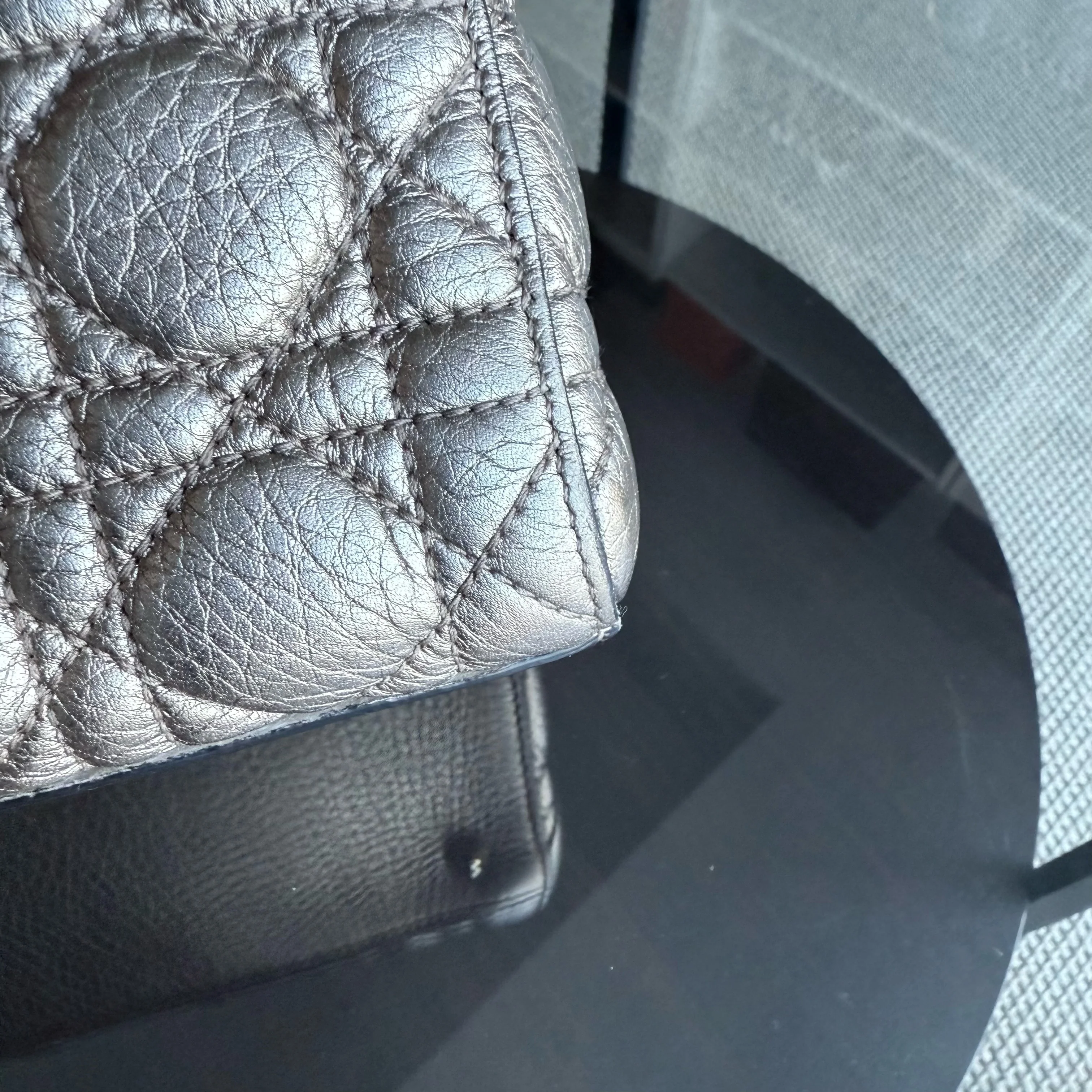 Dior Lady Medium Flap - Cannage Metallic Gold Gold Hardware