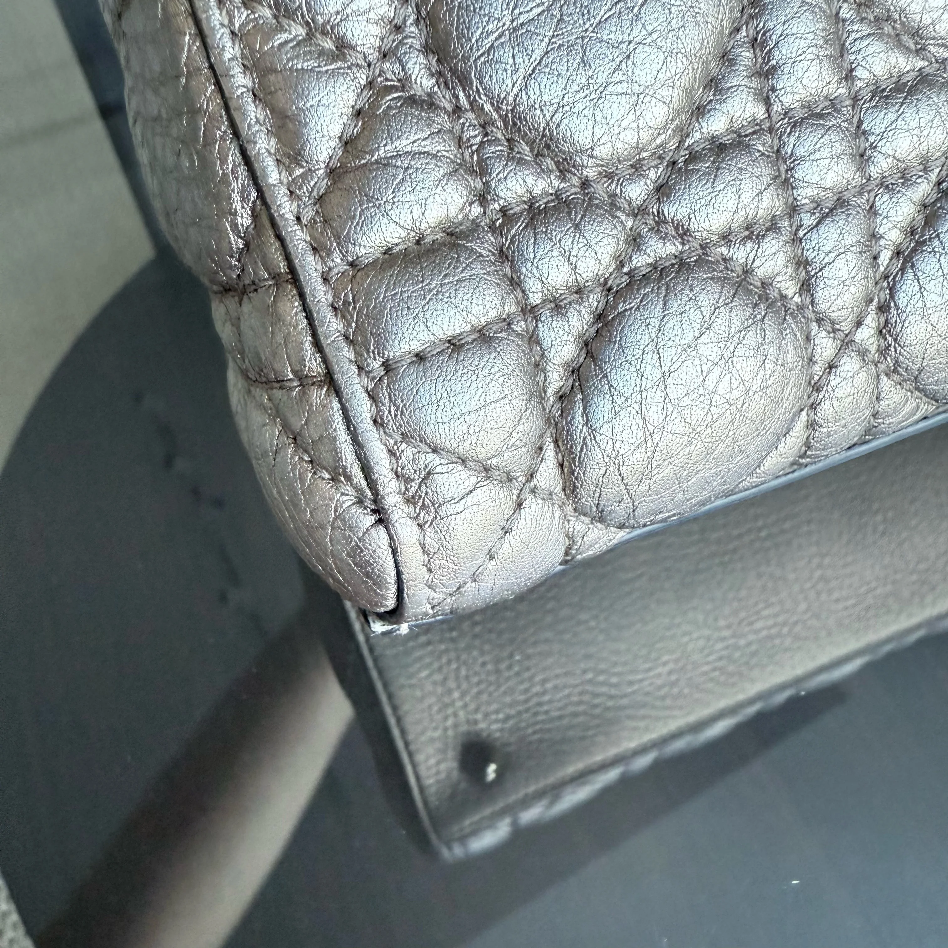 Dior Lady Medium Flap - Cannage Metallic Gold Gold Hardware