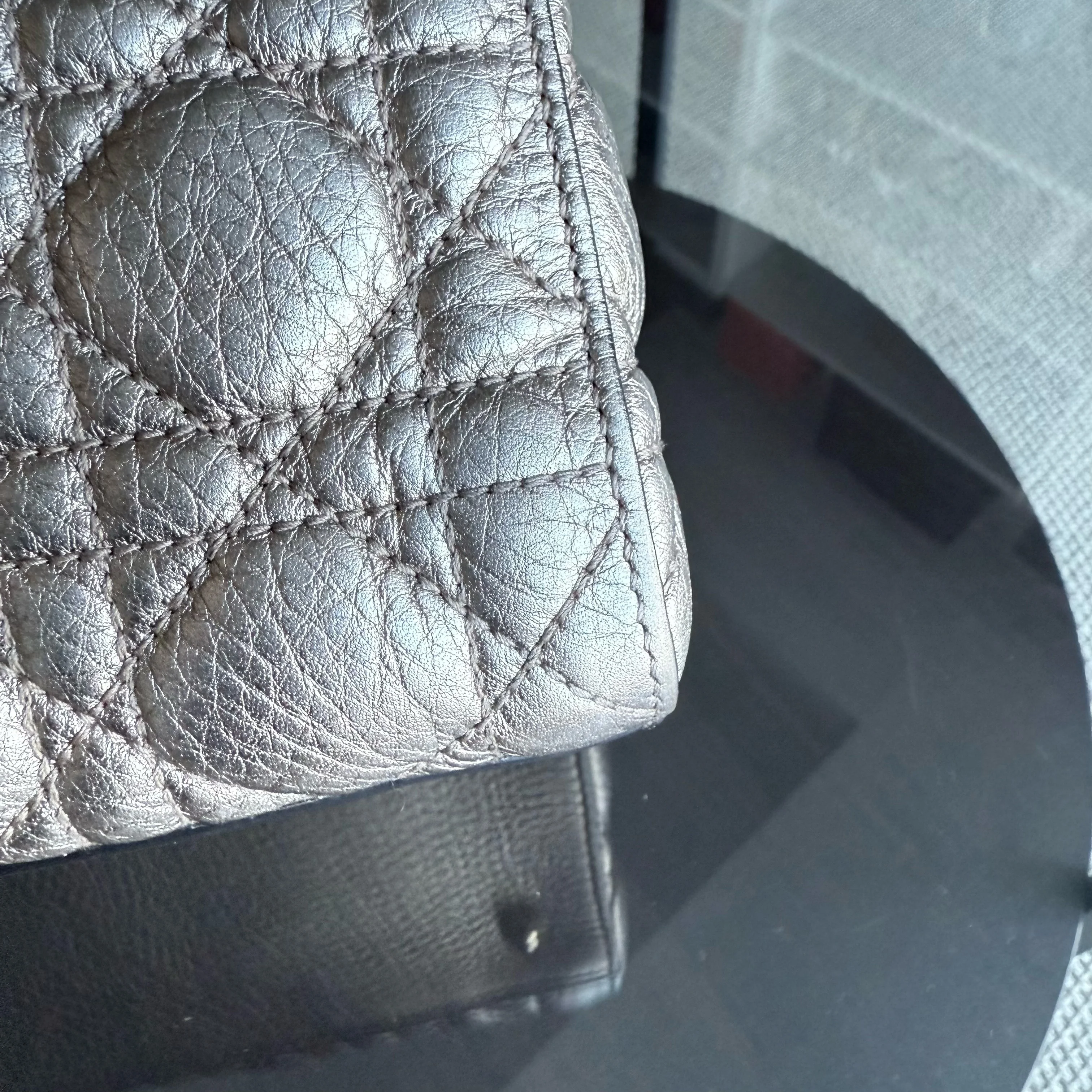 Dior Lady Medium Flap - Cannage Metallic Gold Gold Hardware