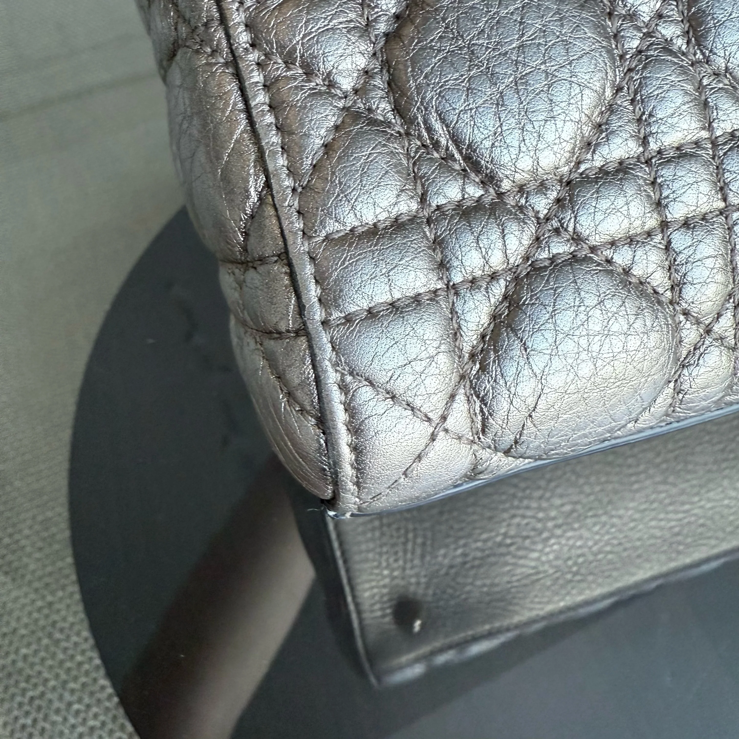 Dior Lady Medium Flap - Cannage Metallic Gold Gold Hardware