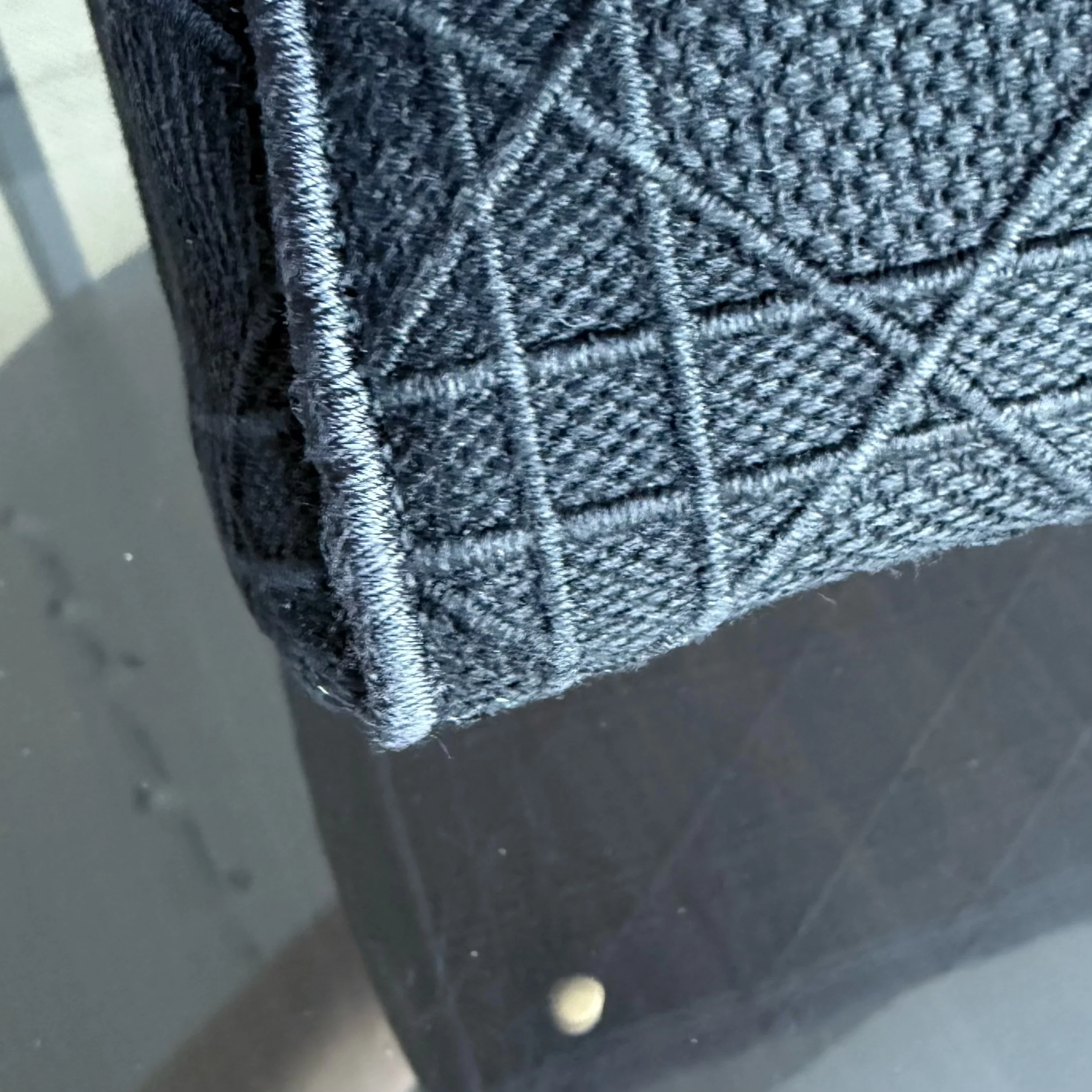 Dior Lady D-Lite Medium - Cannage Embroidered Canvas Black Gold Hardware